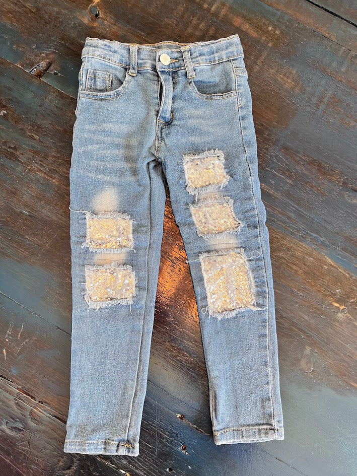 Seller #94: Toddler Girls Jeans, Sequins and Glitter, 4T