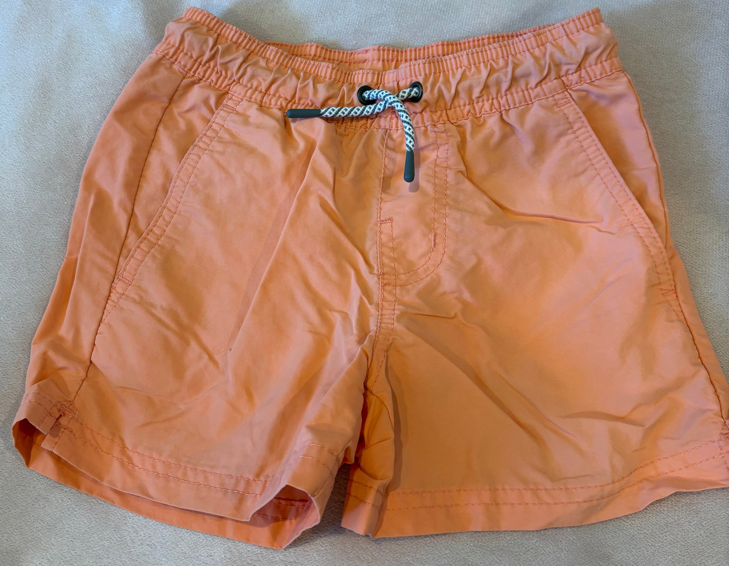 #145 Boys XS (4-5) Art Class Peach Swim Trunks
