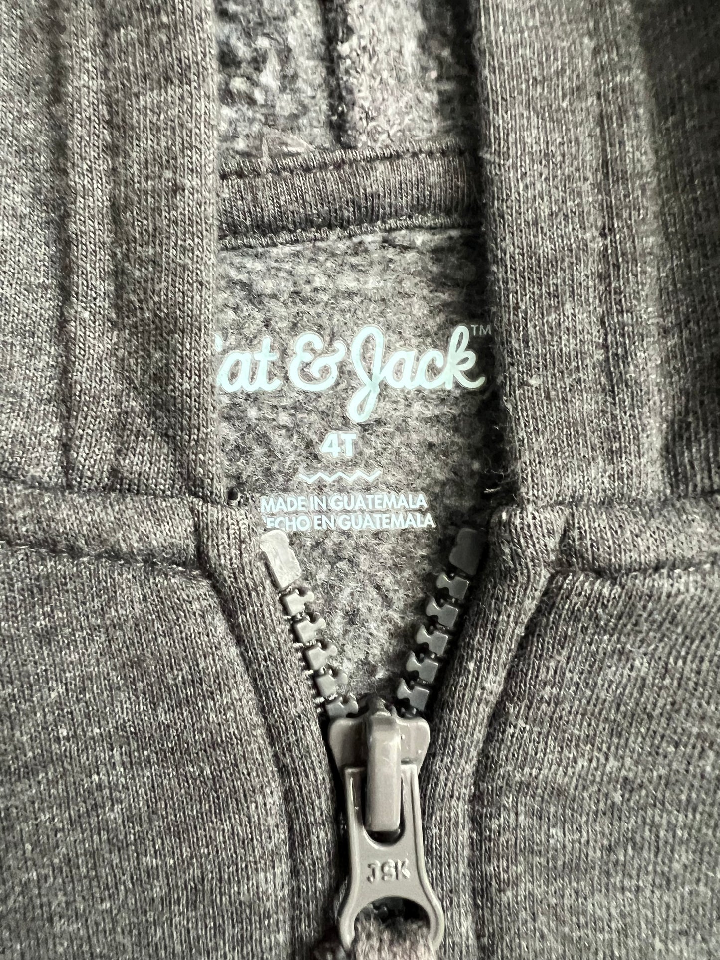 Seller 130 Boys 4T Cat & Jack gray zip up light jacket - super soft - GUC