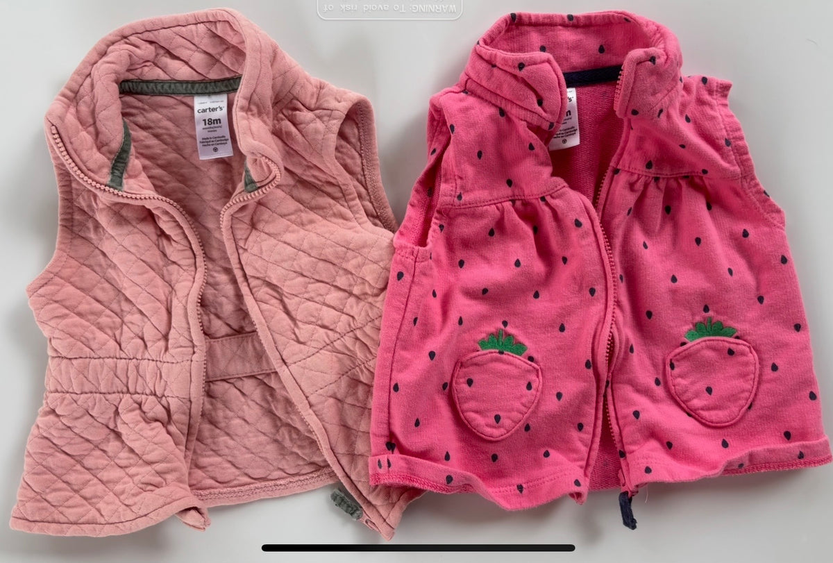 #119 Carters girls vest bundle 18 months