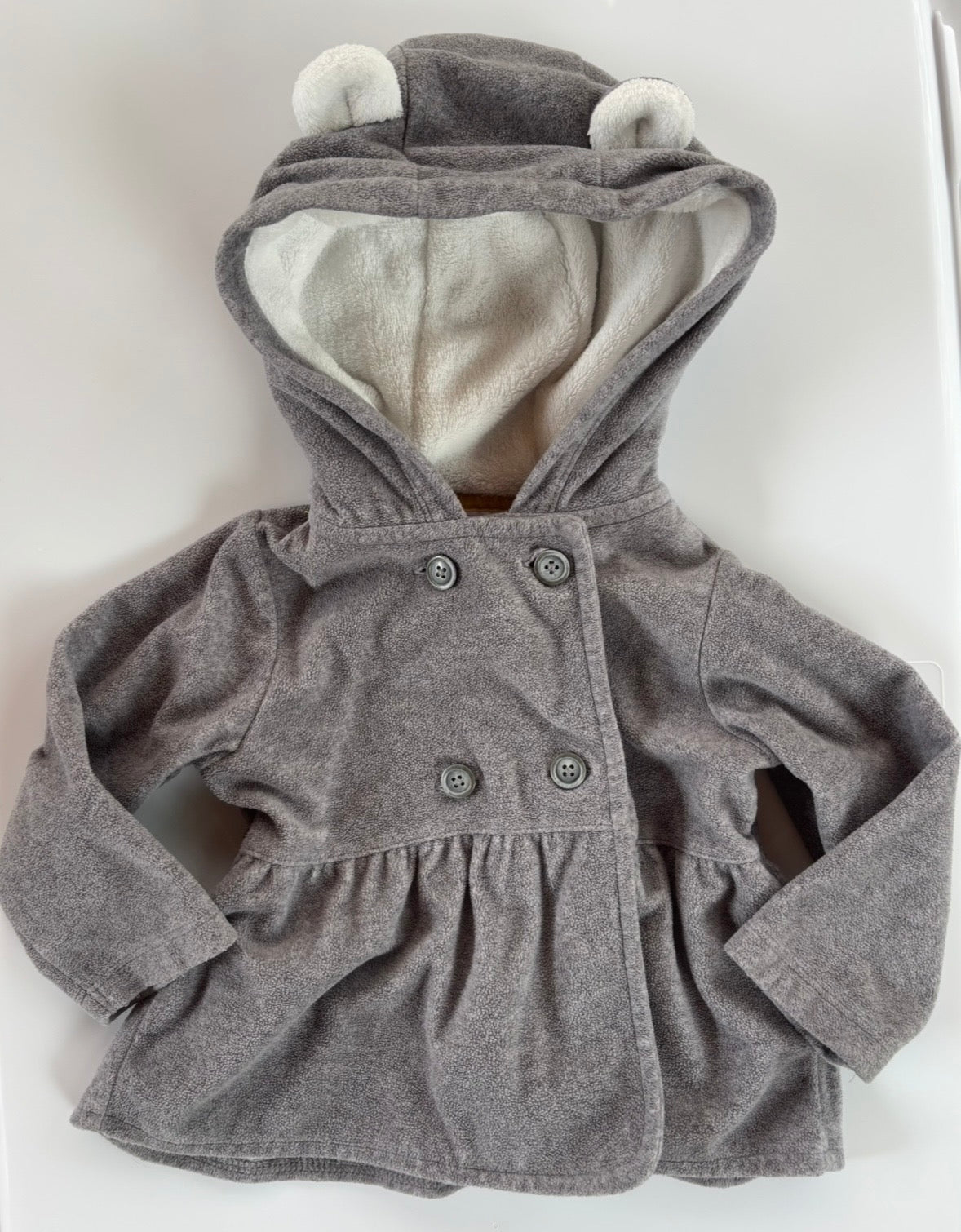 #119 Carters Girls Gray Jacket 12-18 months