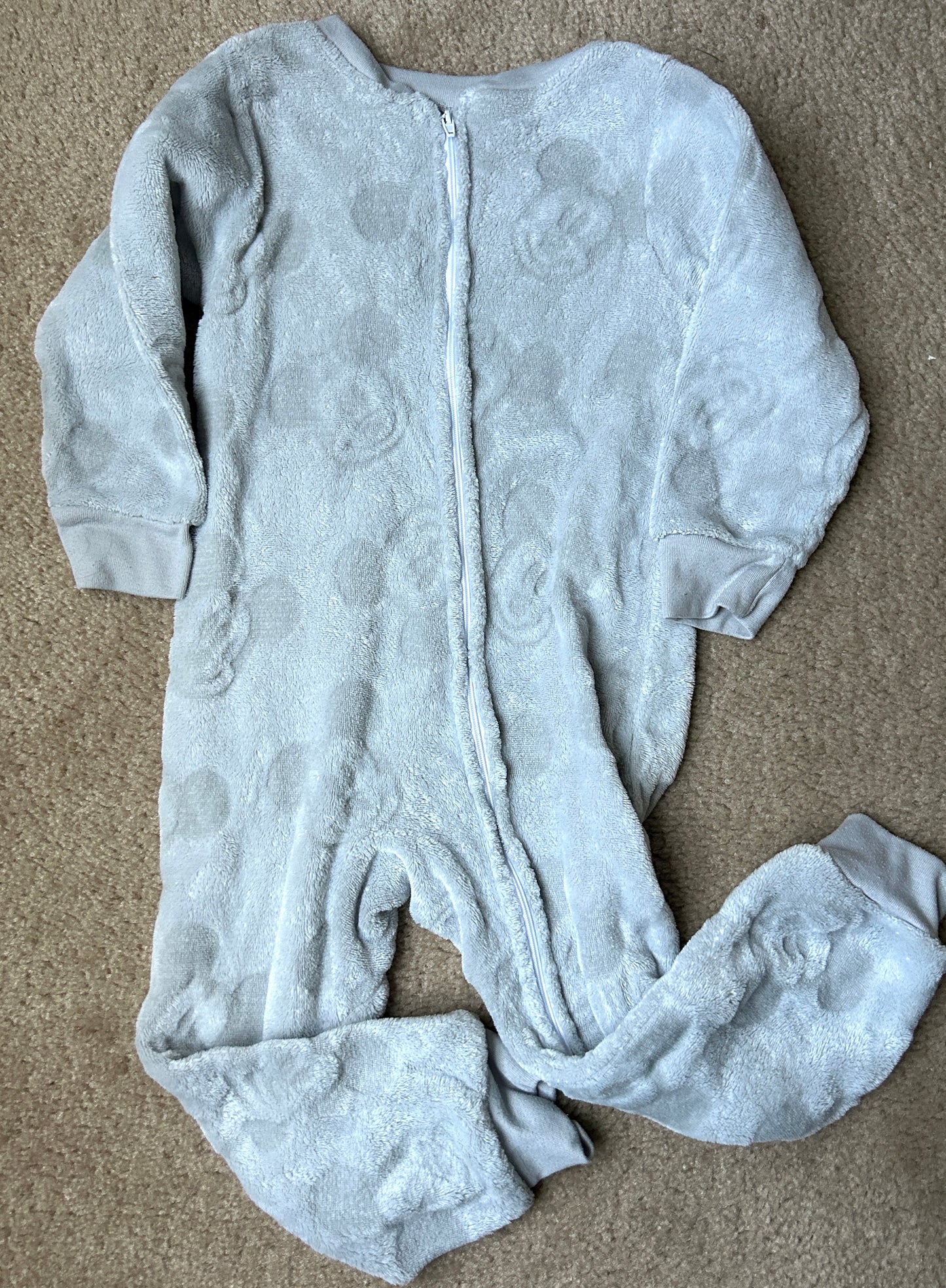 #15 4t Mickey Embossed Fuzzy Sleeper