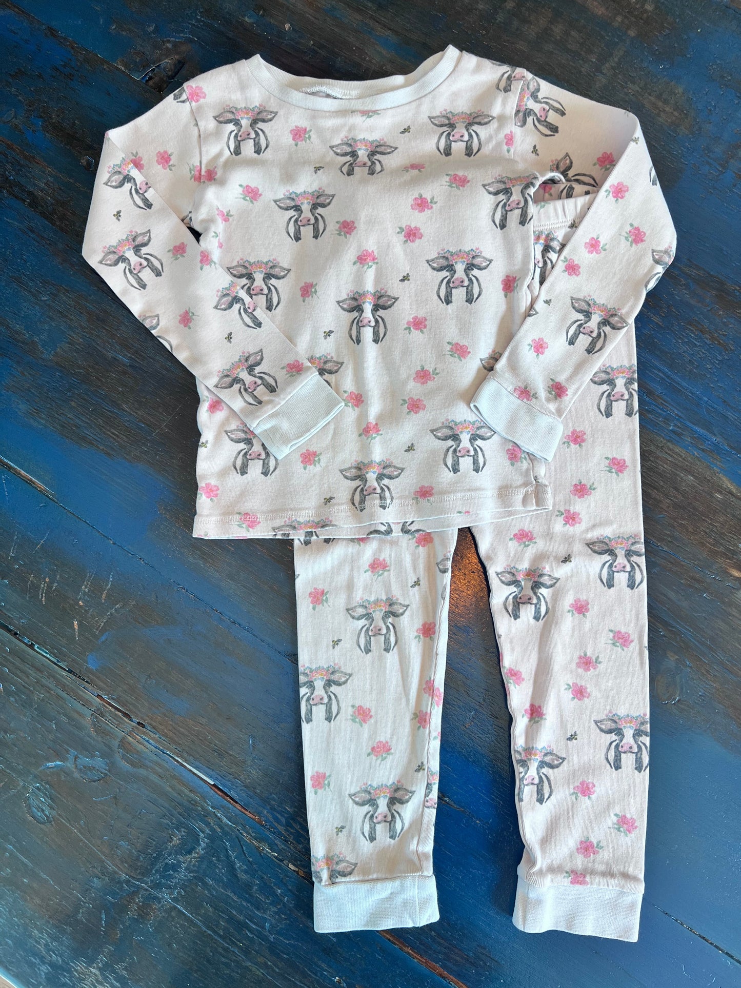 Seller #94: Burts Bees Cow Pajamas, Girls 5T