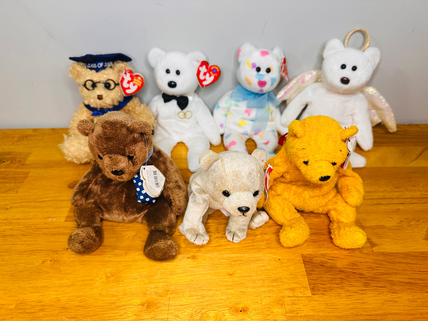 #94 Lot of 7 bear Beanie Babies