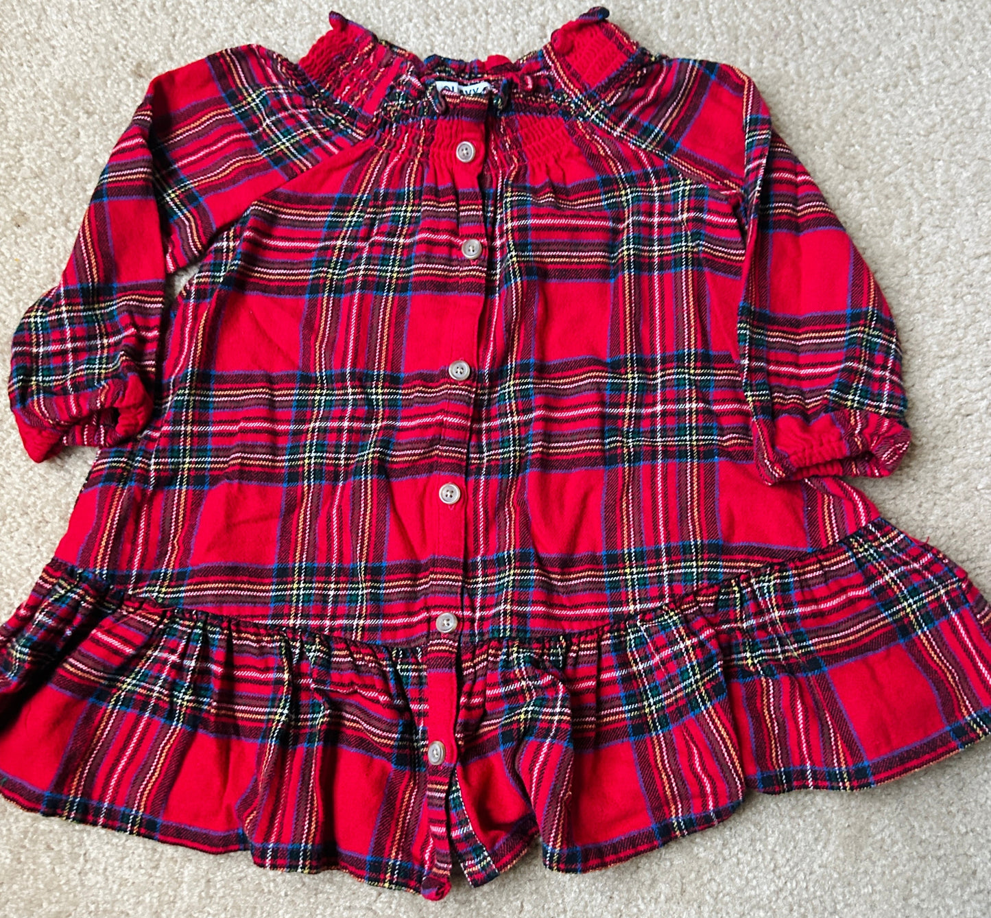 #15 ON 2t Flannel Tartan Plaid Holiday Dress