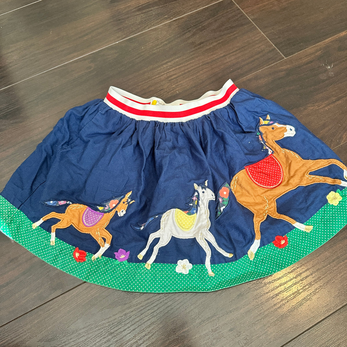 #48 Mini Boden Horse Skirt 5-6