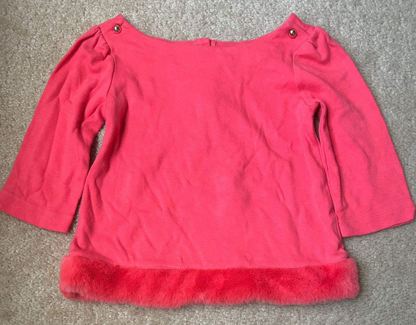 #15 Janie and Jack 5t Faux Fur Lined Shirt