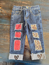 Seller #94: Red and Leopard Toddler Capri's, Girls 4T