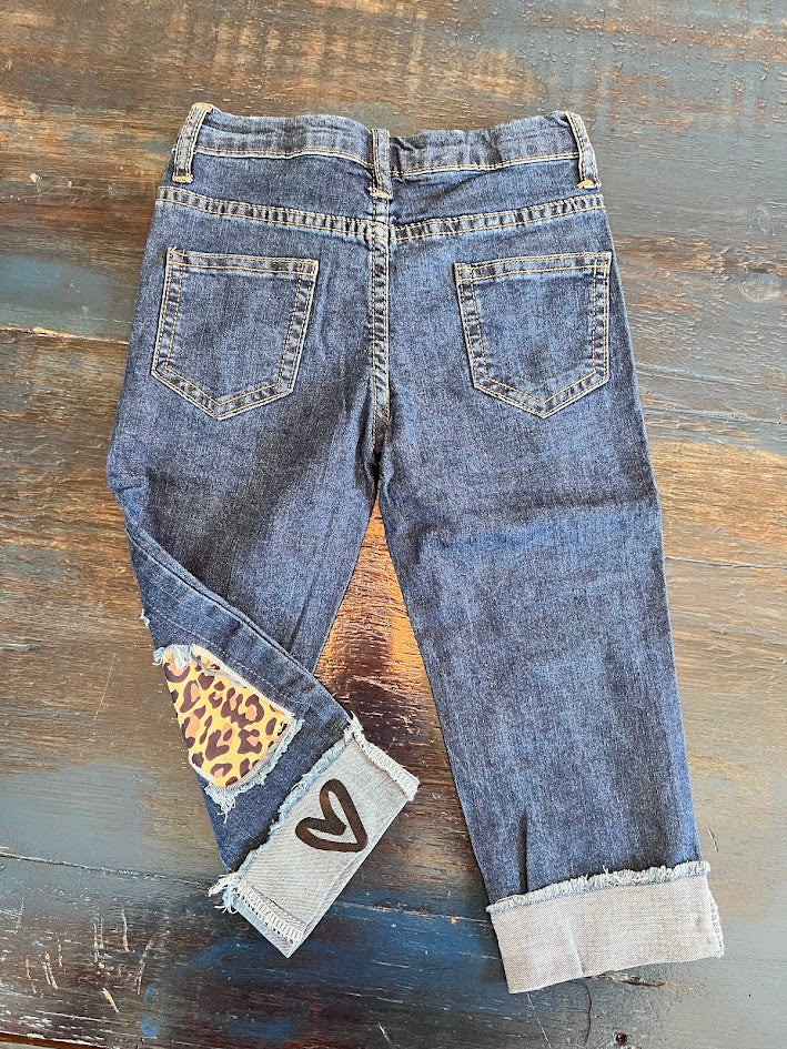 Seller #94: Red and Leopard Toddler Capri's, Girls 4T