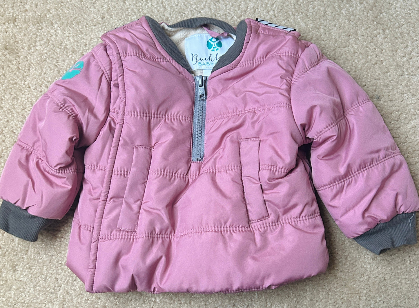 #15 Buckle Me 6/9m Car Seat Safe Jacket VGUC