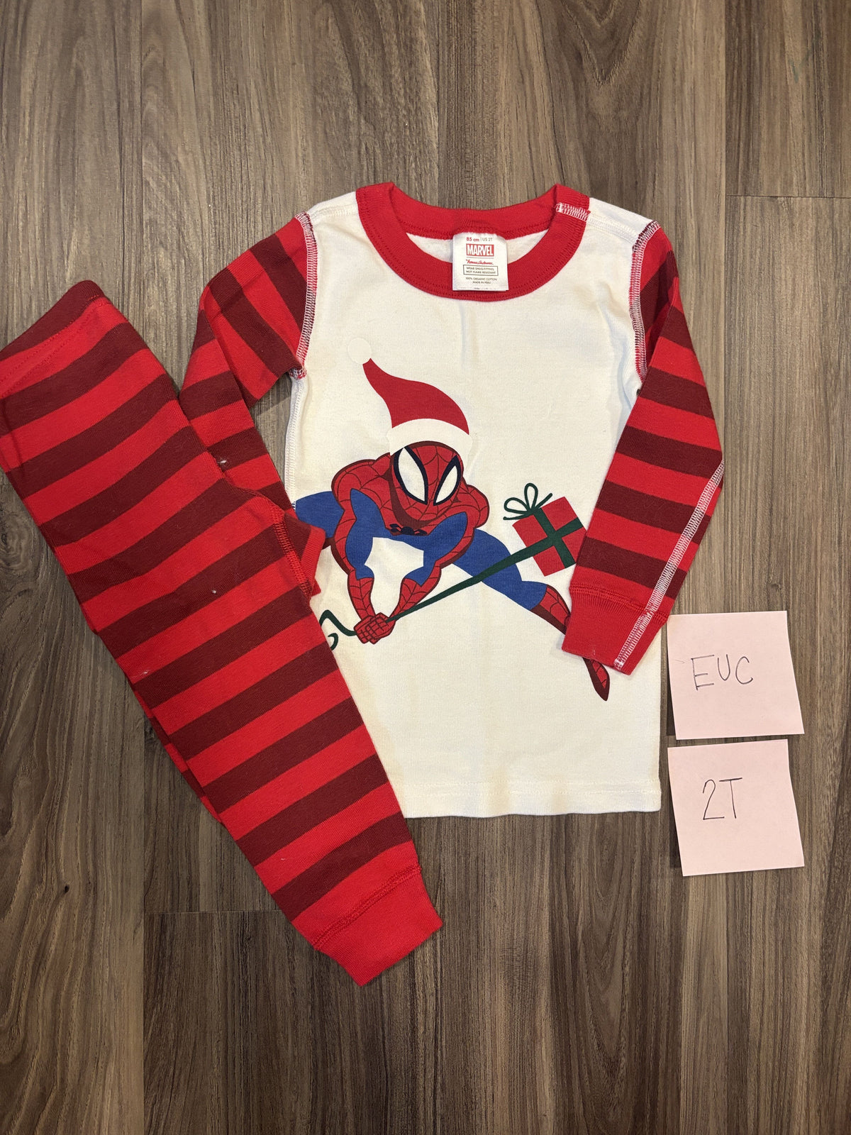 #138 - 2T EUC Hanna Andersson Christmas Spidey PJs
