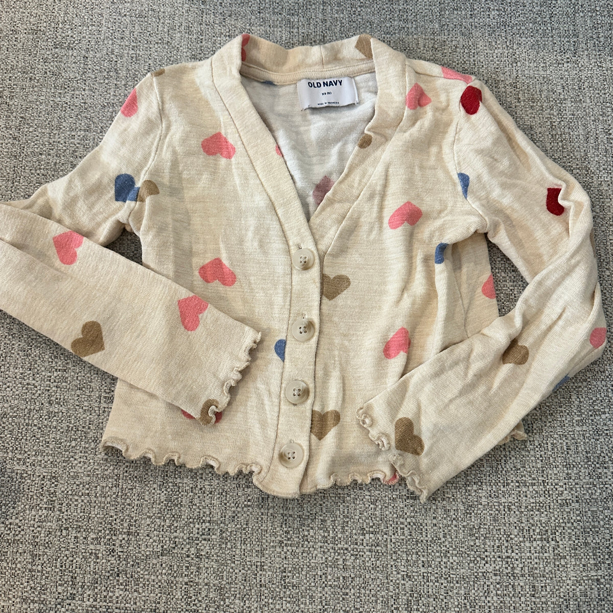 #48 Old Navy Heart cardi 5t