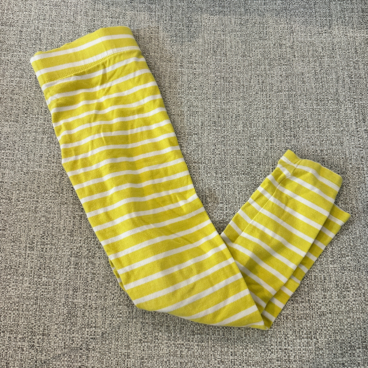 #48 Mini Boden Yellow Stripe leggings 6-7