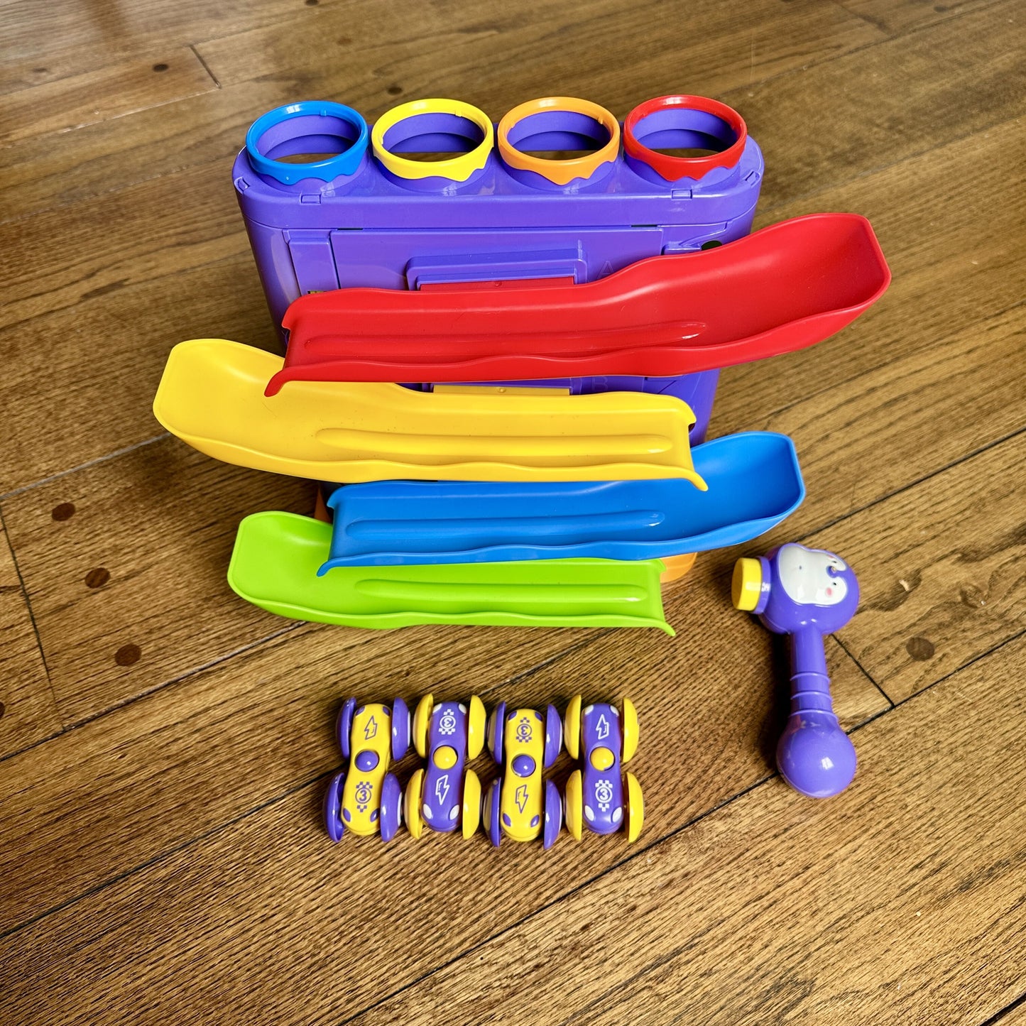 #113 Penguin Ice Roller Coaster Hammer Toy Play Set