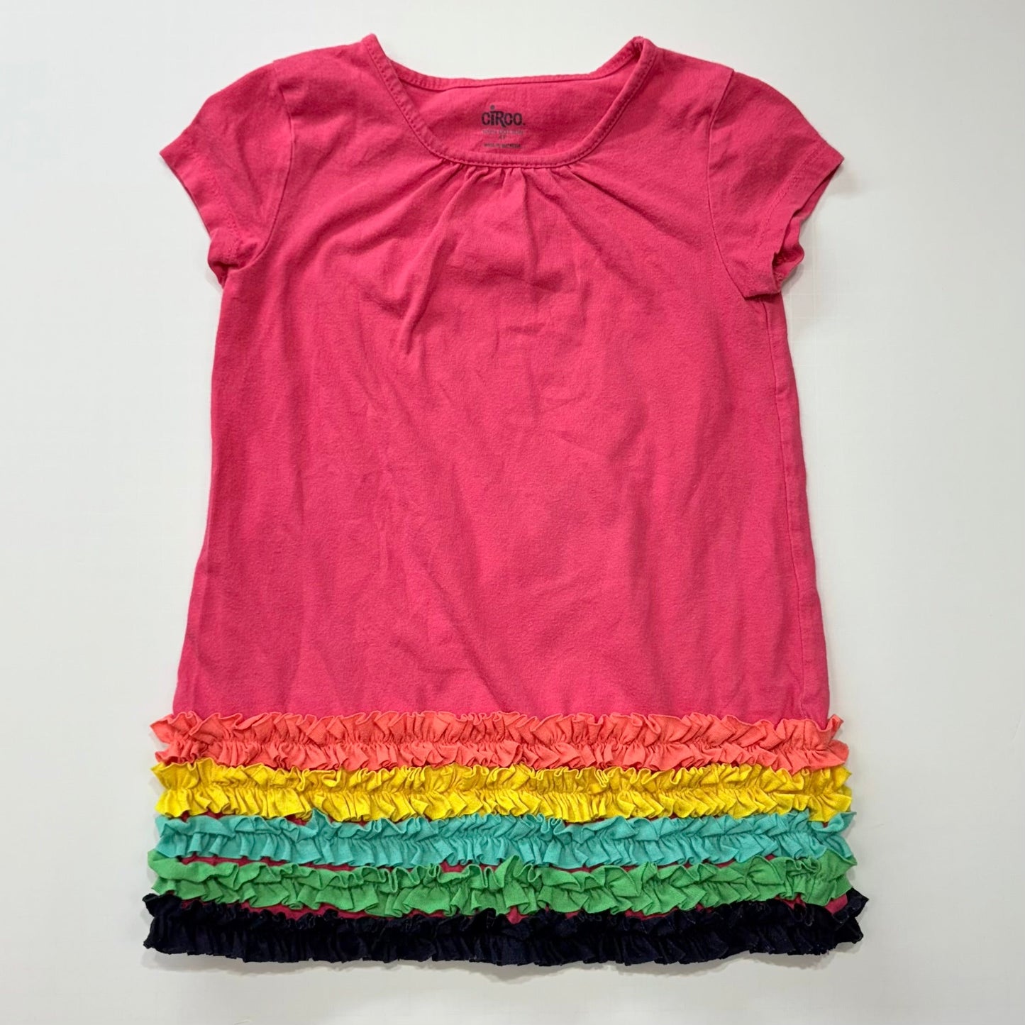 Seller 189 Girls 4T Circo Rainbow Ruffle Dress VGUC