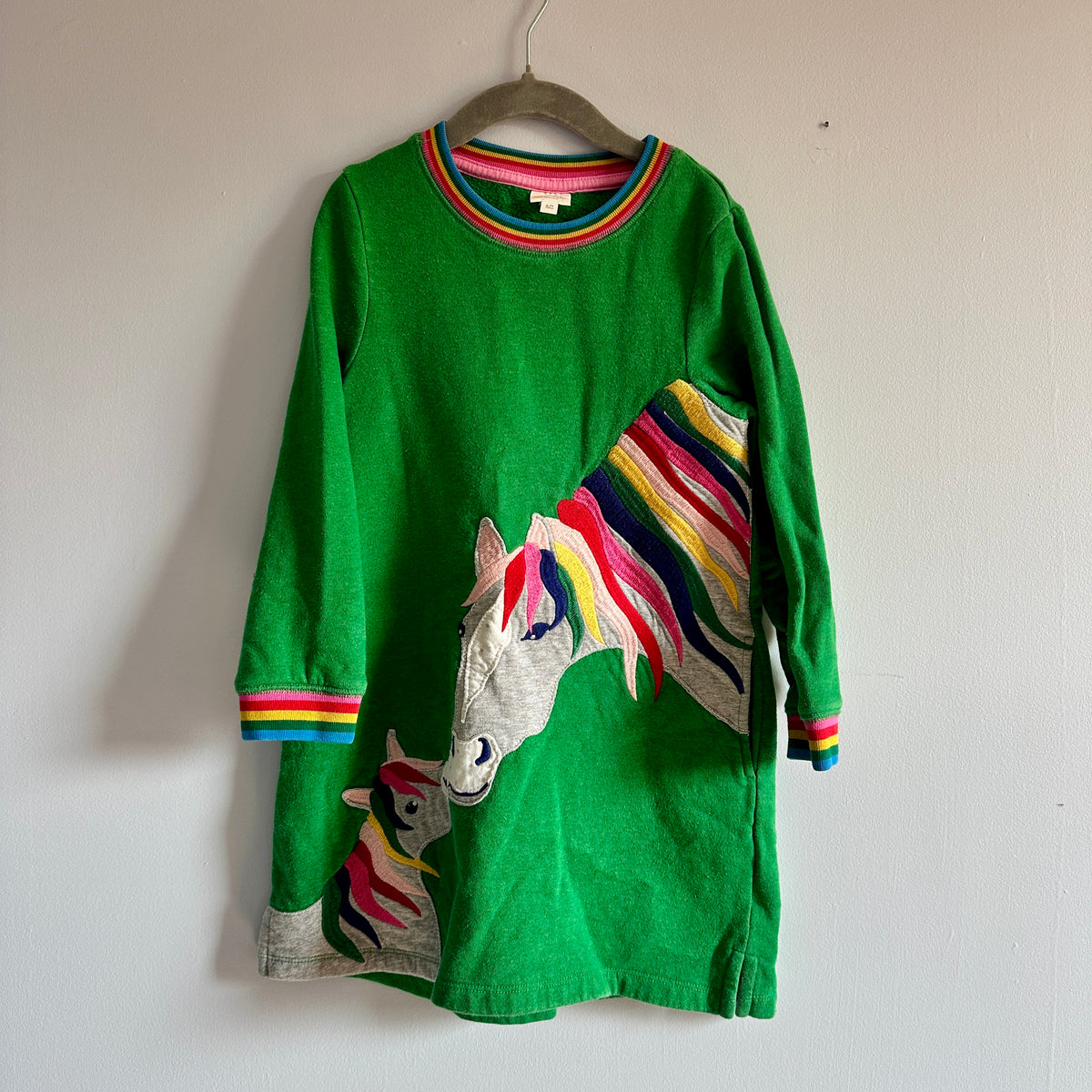 #48 Mini Boden Horse Dress Size 6-7