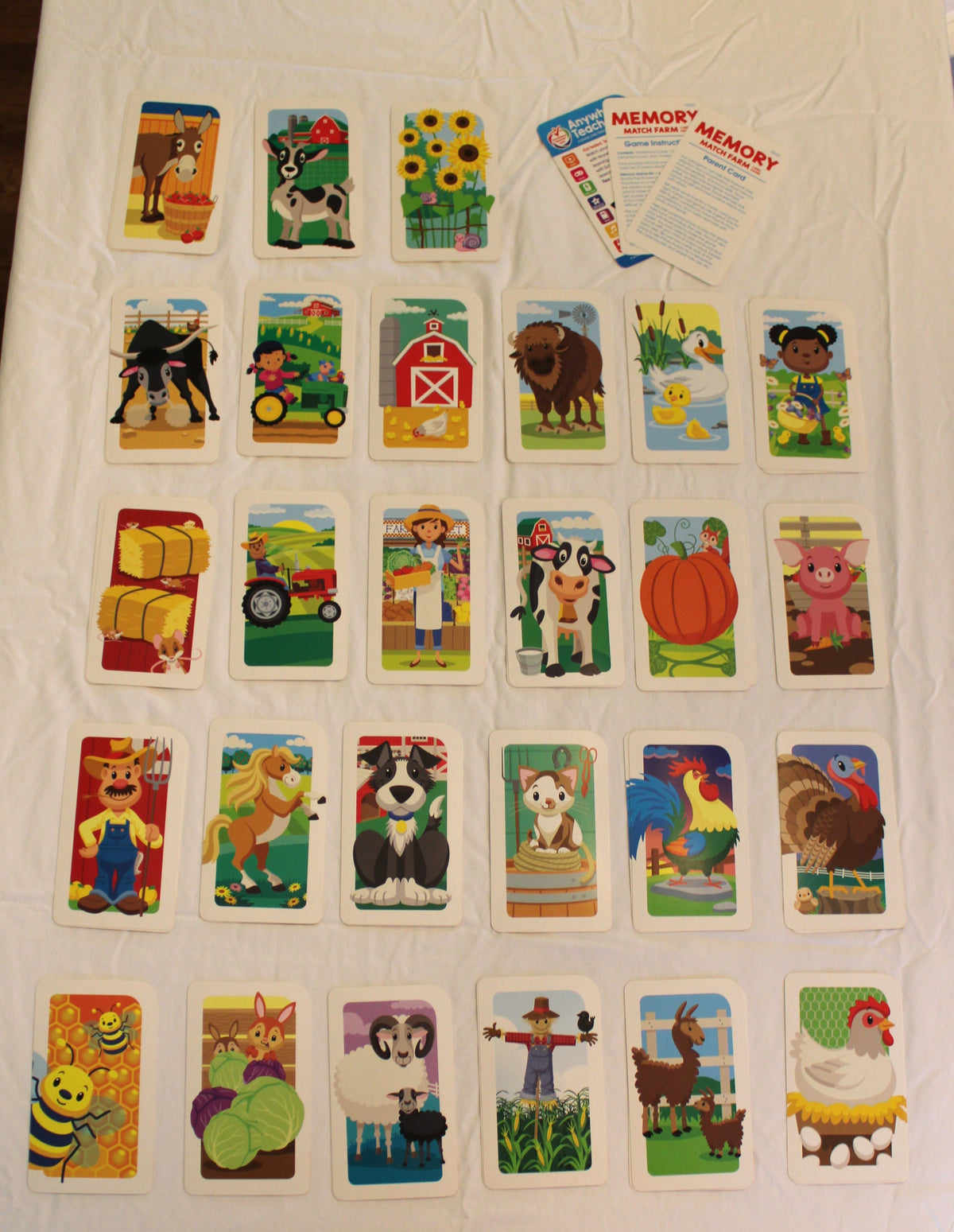 #168 Farm Match Memory Game