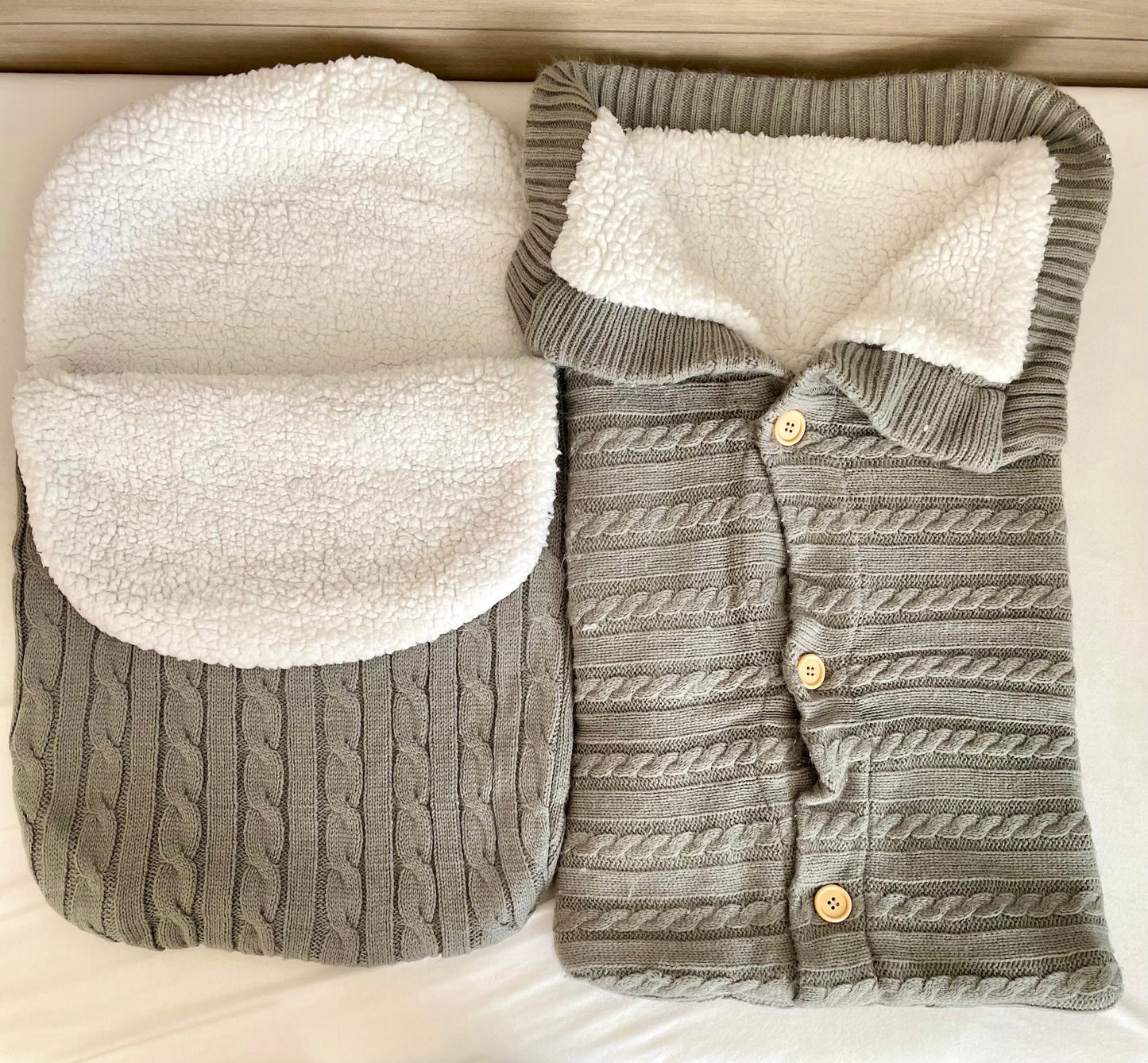 #68 Grey Stroller Bunting