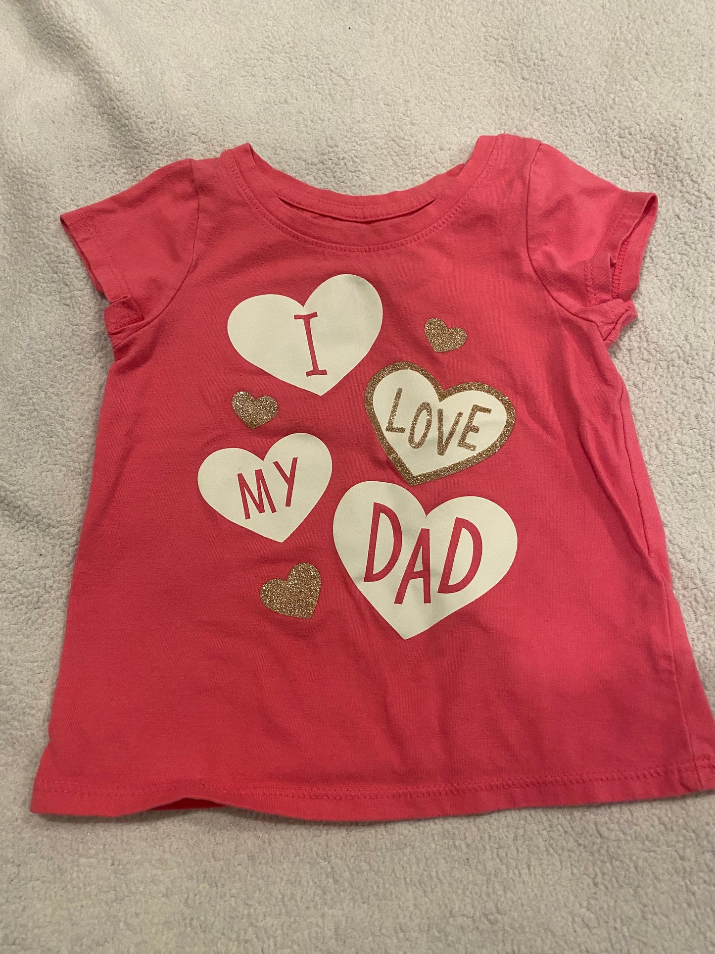 Seller #191 2t Pink Cat & Jack "I Love My Dad" T-Shirt