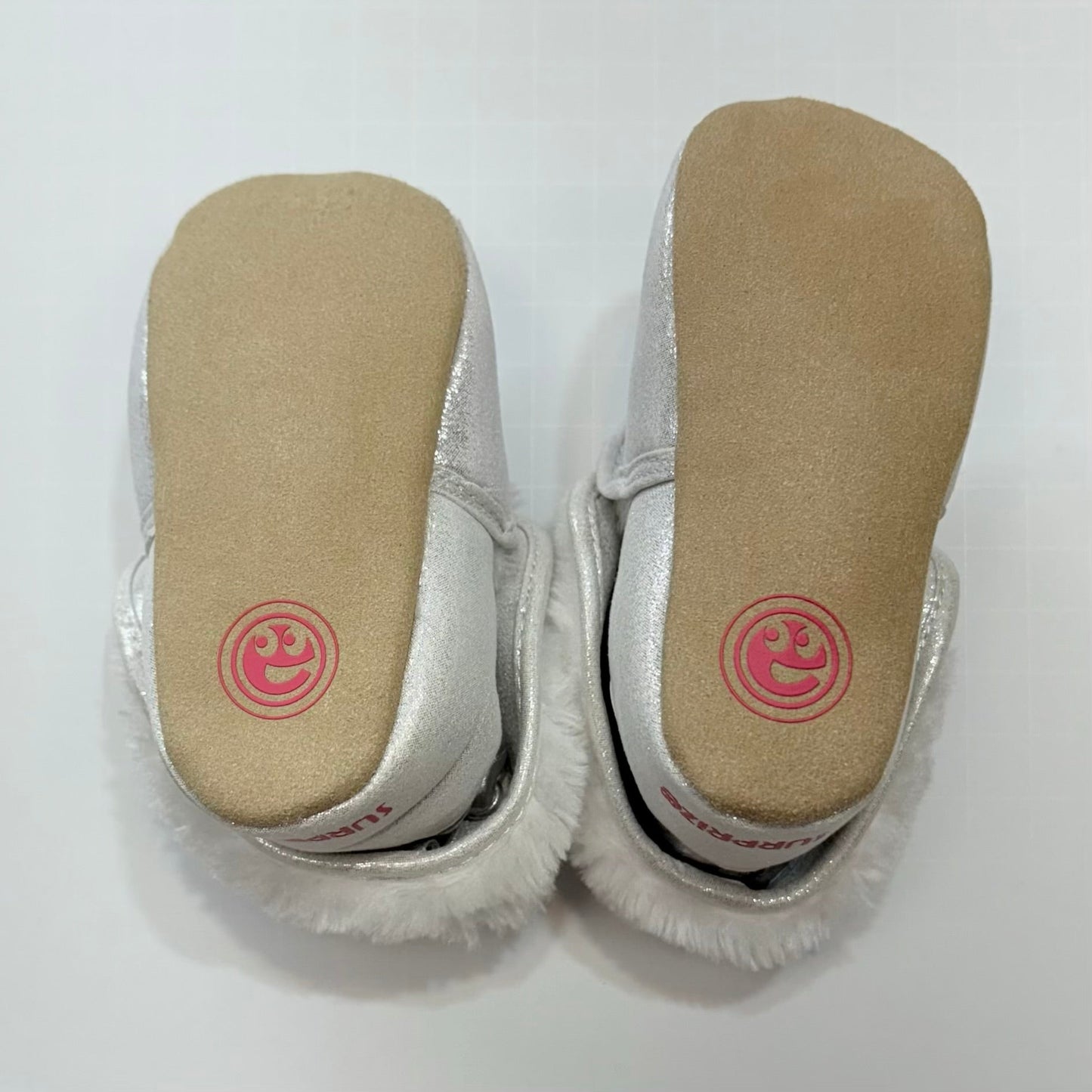 Seller 189 Girls 6-12m Surprize by Stride Rite Sparkly Faux Fur Booties/Crib Shoes NWOT