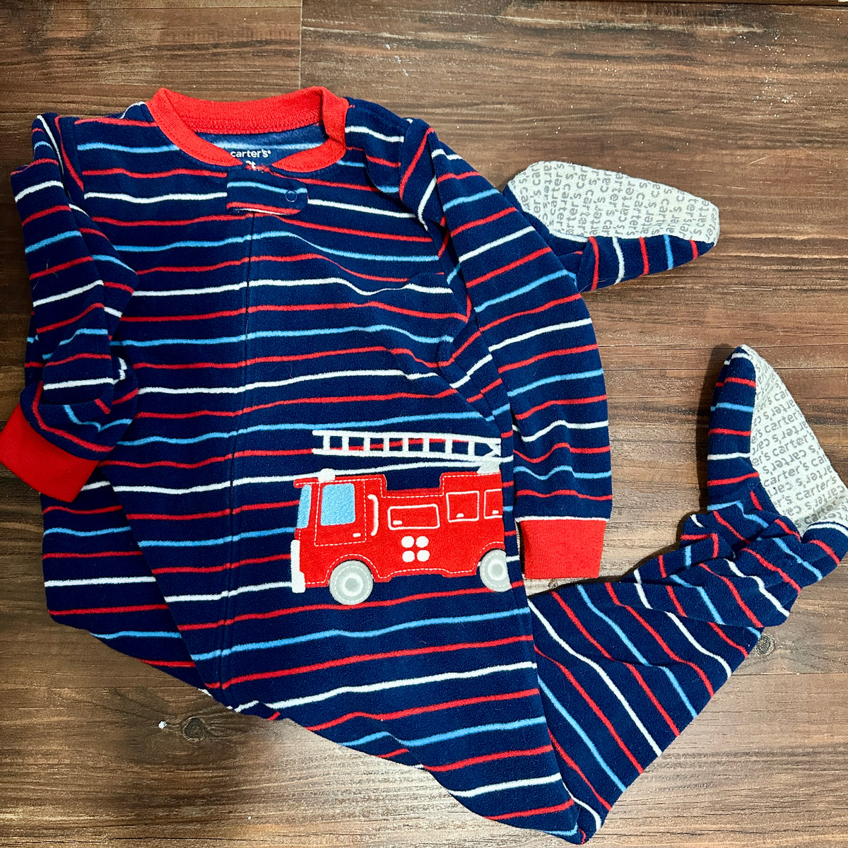 #48 Carters Fire truck Fleece PJs 2t