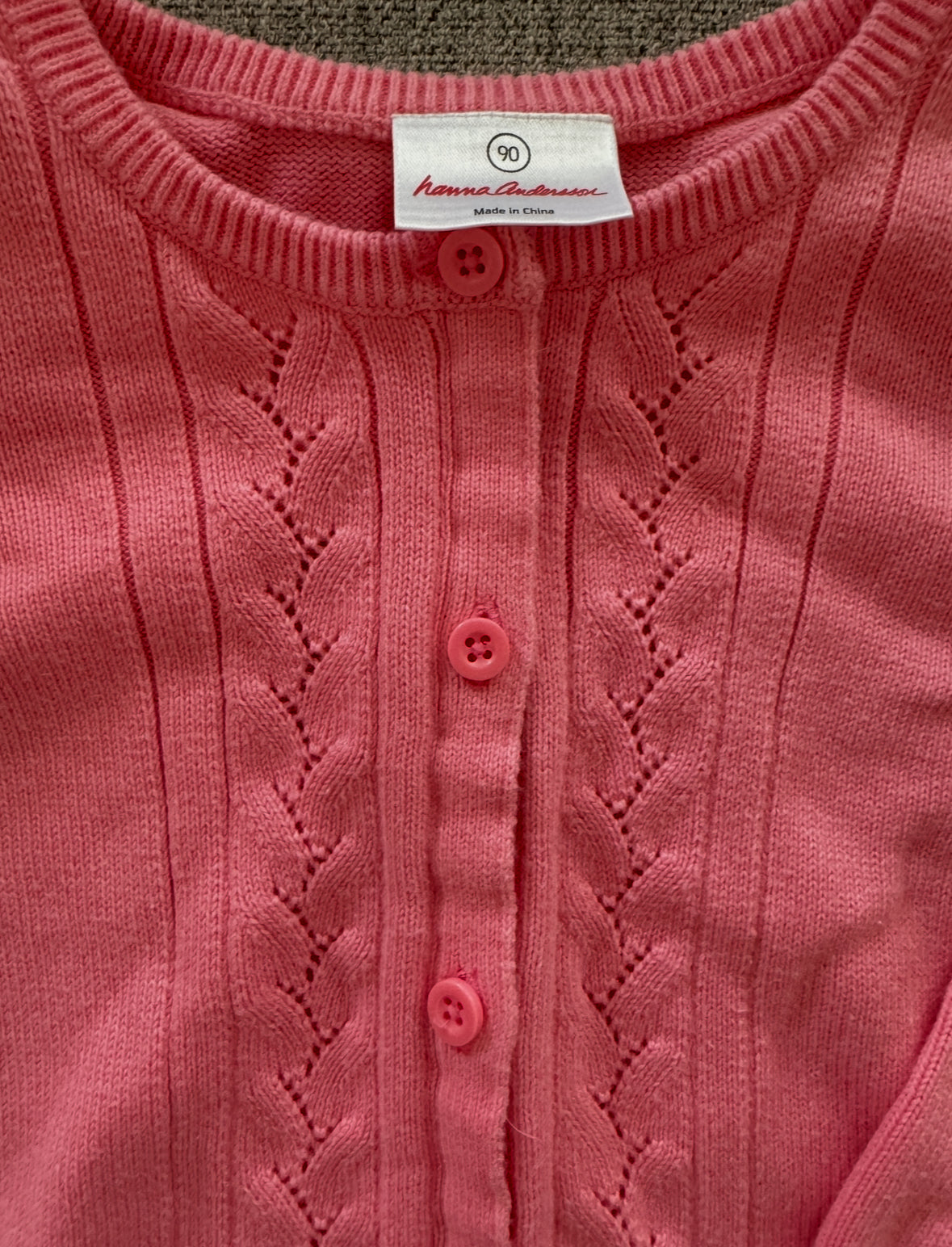 REDUCED # 92 girls Hanna andersson 3 t pink lightweight sweater cardigan