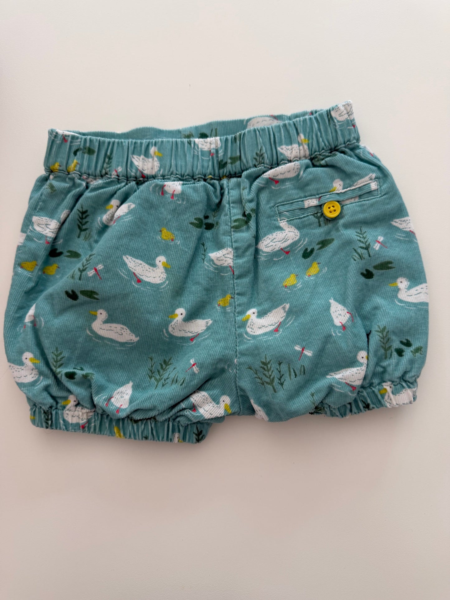 *reduced* #117, Girls 18M, Boden corduroy bubble shorts, duck pond print, VGUC
