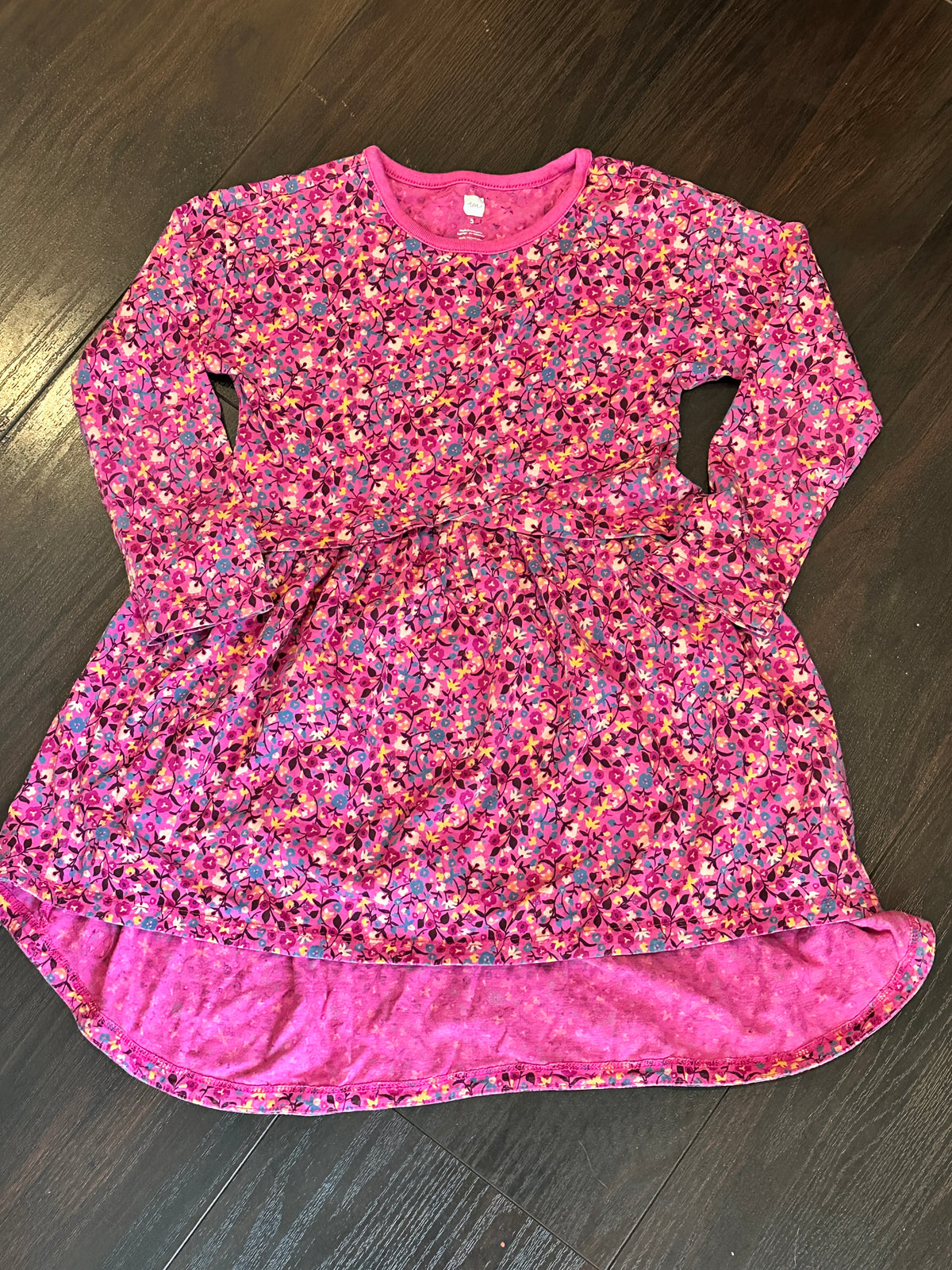#48 Tea Pink Floral Dress size 5