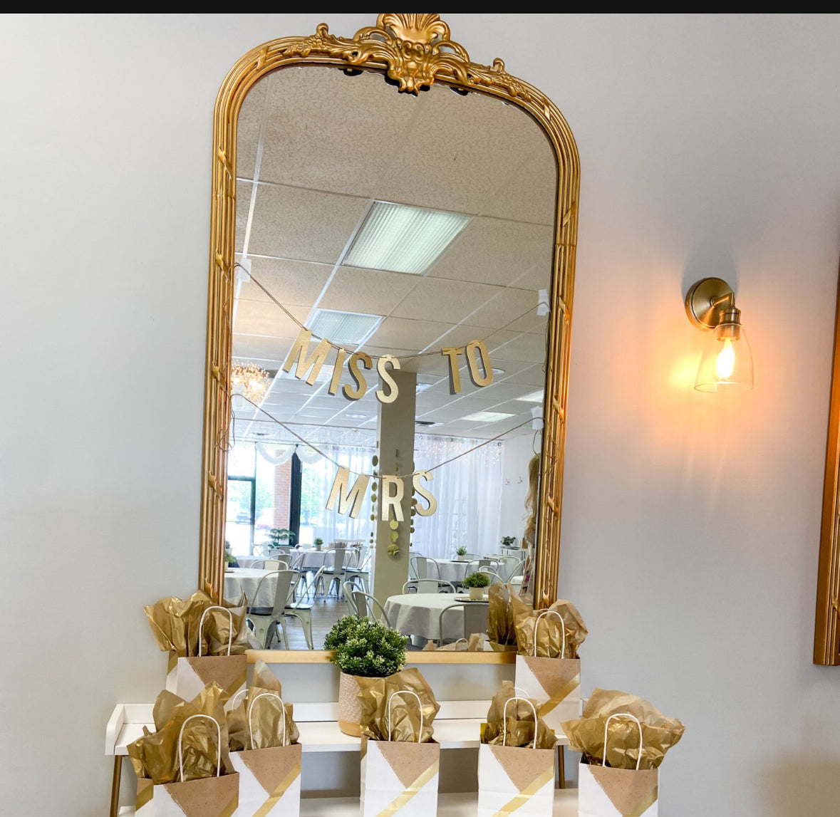 #198- Bridal Shower Decor Bundle (Mostly gold/pink)