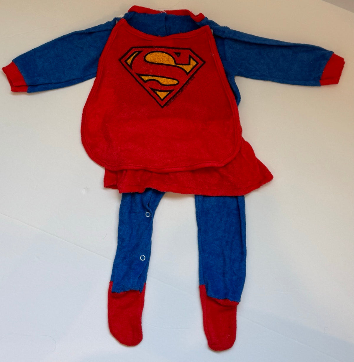 #82 Vintage 1980s Superwoman Costume Girls Size 12-18M