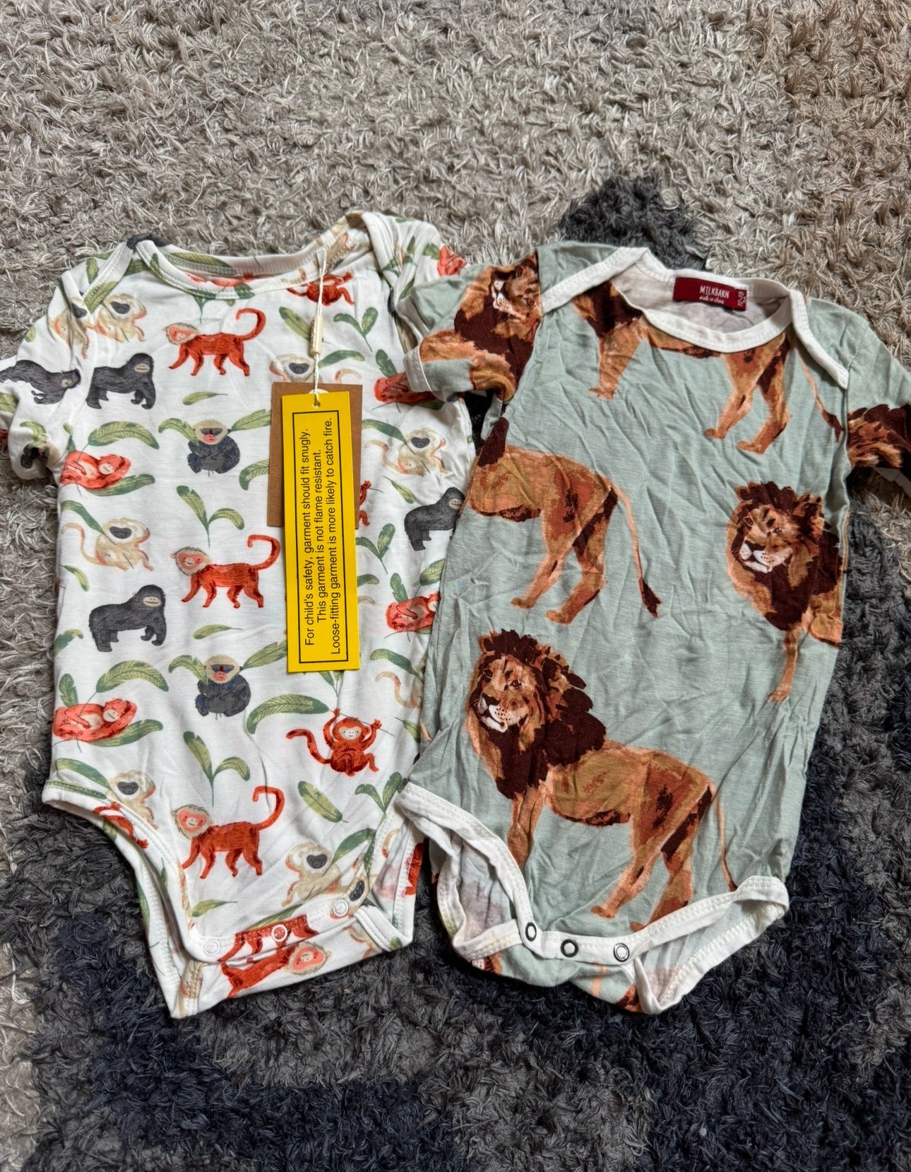 #74-Angel Dear/ Milkbarn Bamboo onesies 12-18 mo