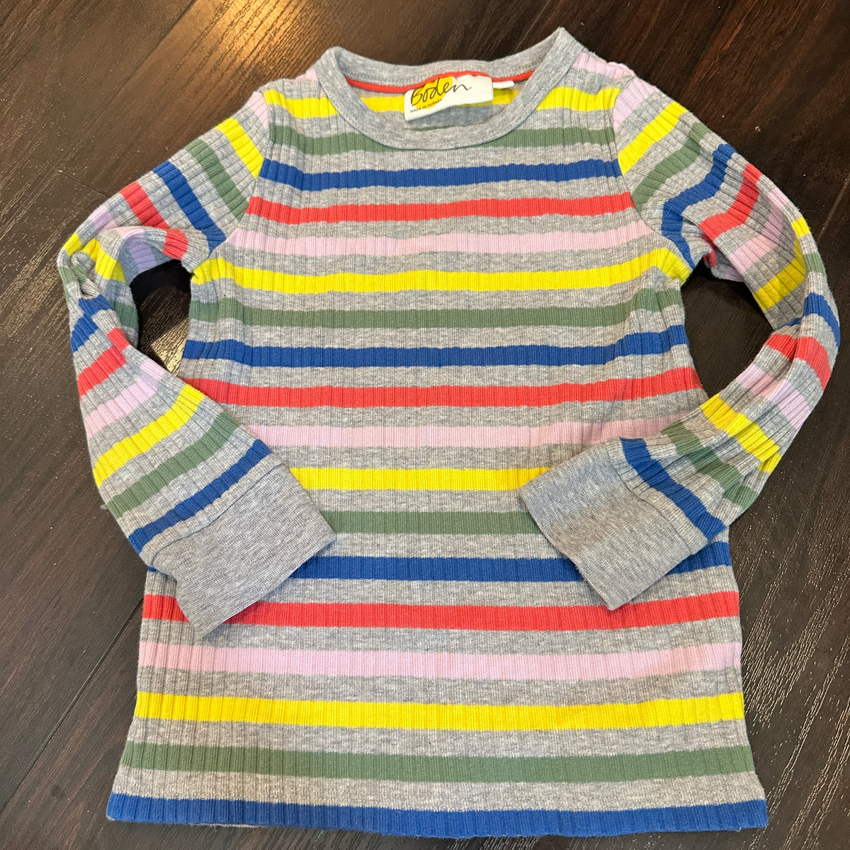 #48 Mini Boden Stripped Long Sleeve Top 4-5