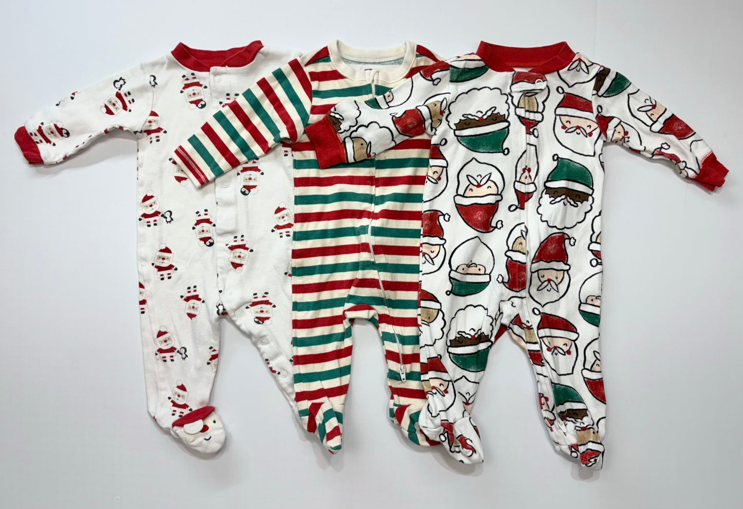 Seller 189 6m Footed Holiday Pajamas Bundle (3) VGUC
