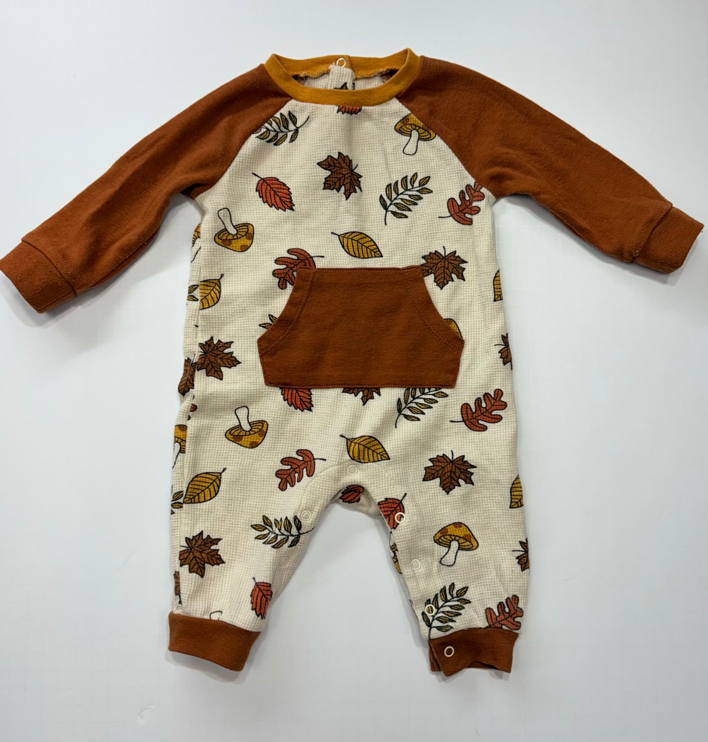Seller 189 Boys 3-6m Celebrate! Thanksgiving Fall Thermal Romper EUC