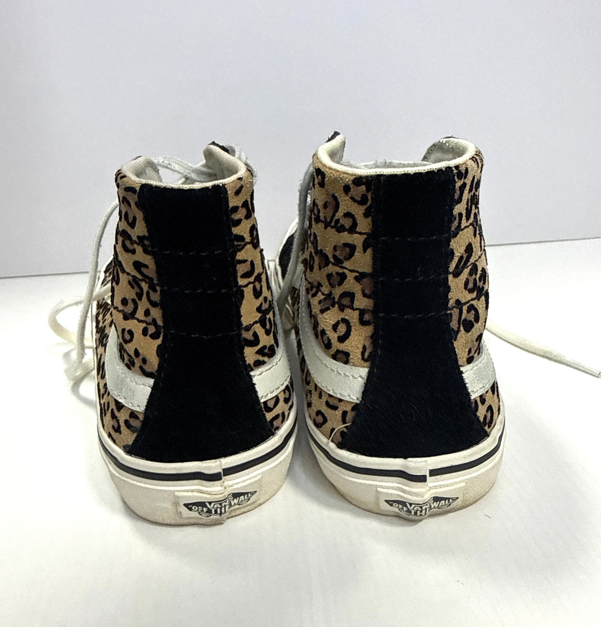 155 Women's Leopard Print Vans Size 8.5 VGUC