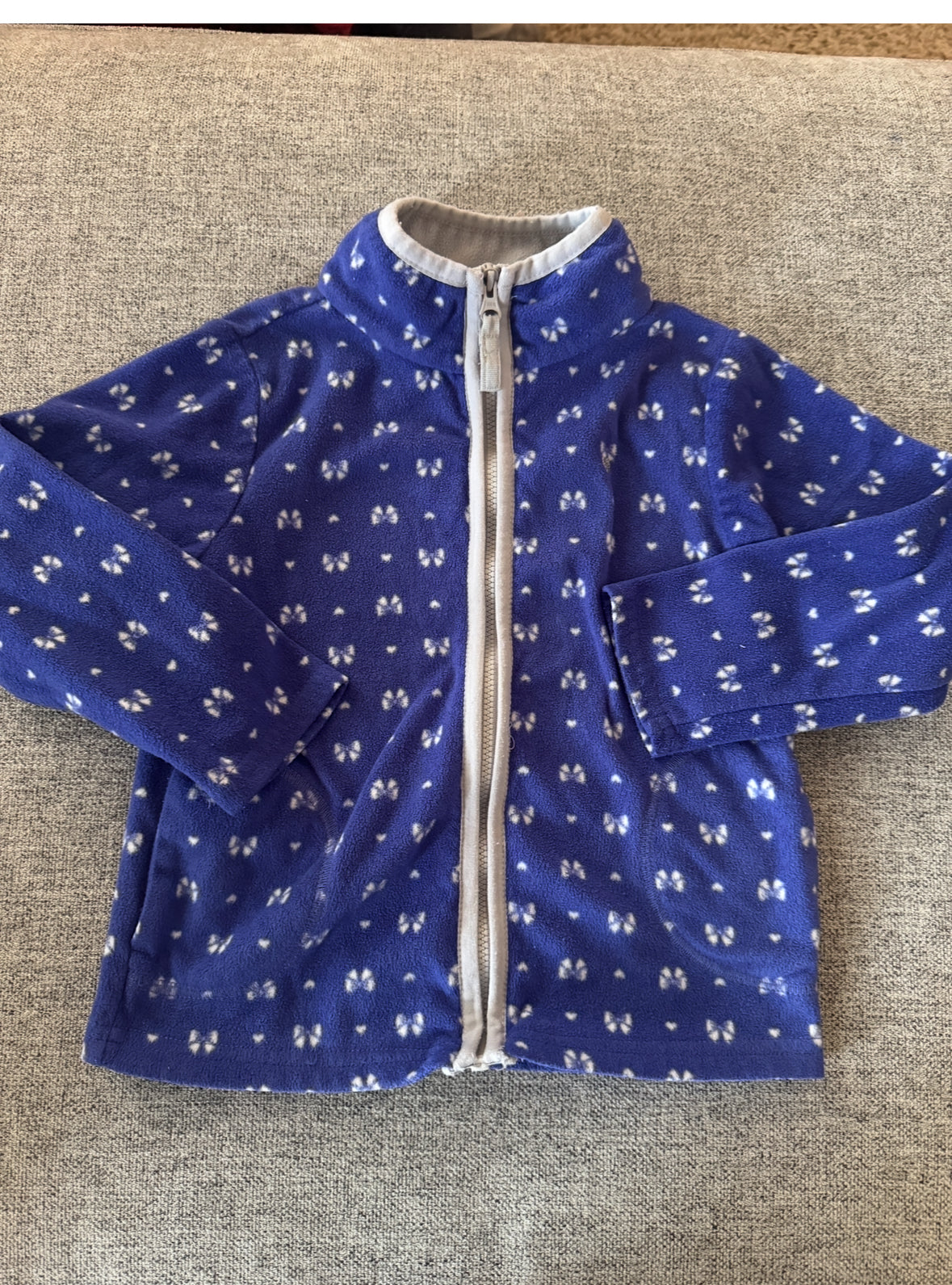 REDUCED # 92 girls 4 t lightweight zip up purple fleece jacket