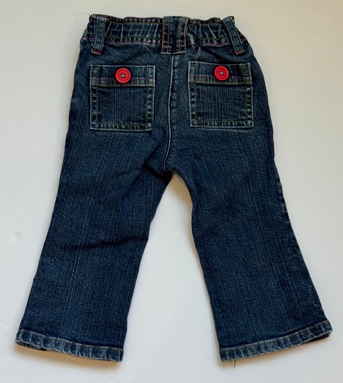 #82 Hanna Andersson Button Jeans Girls Size 18-24m