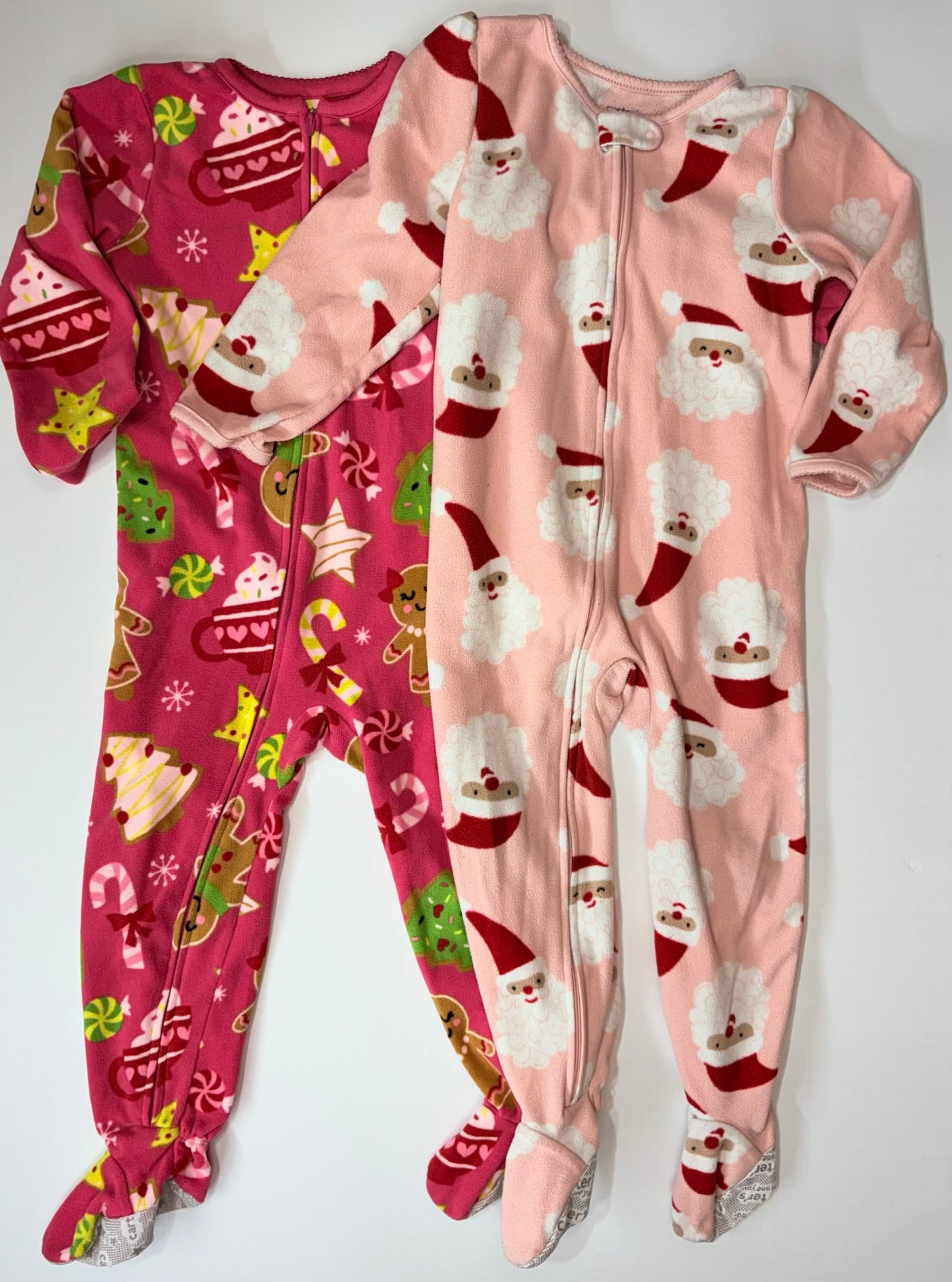 Seller 189 Girls 4T Fleece Holiday Pajamas Bundle (2) EUC