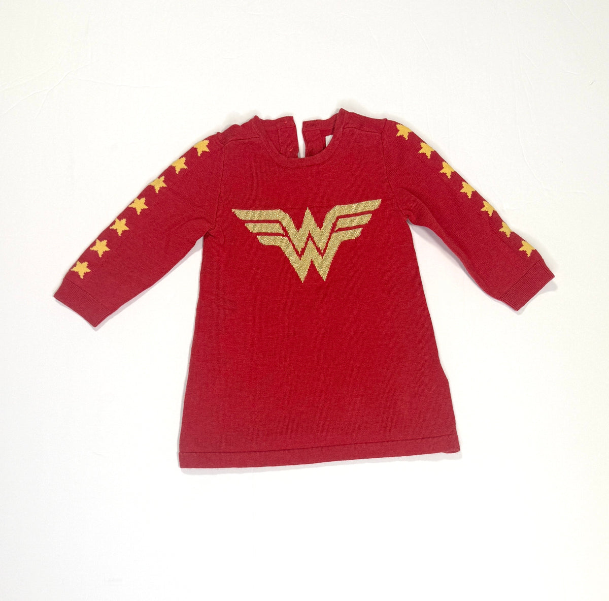 155 Girls baby Gap 18-24mo Wonder Woman Sweater Dress EUC