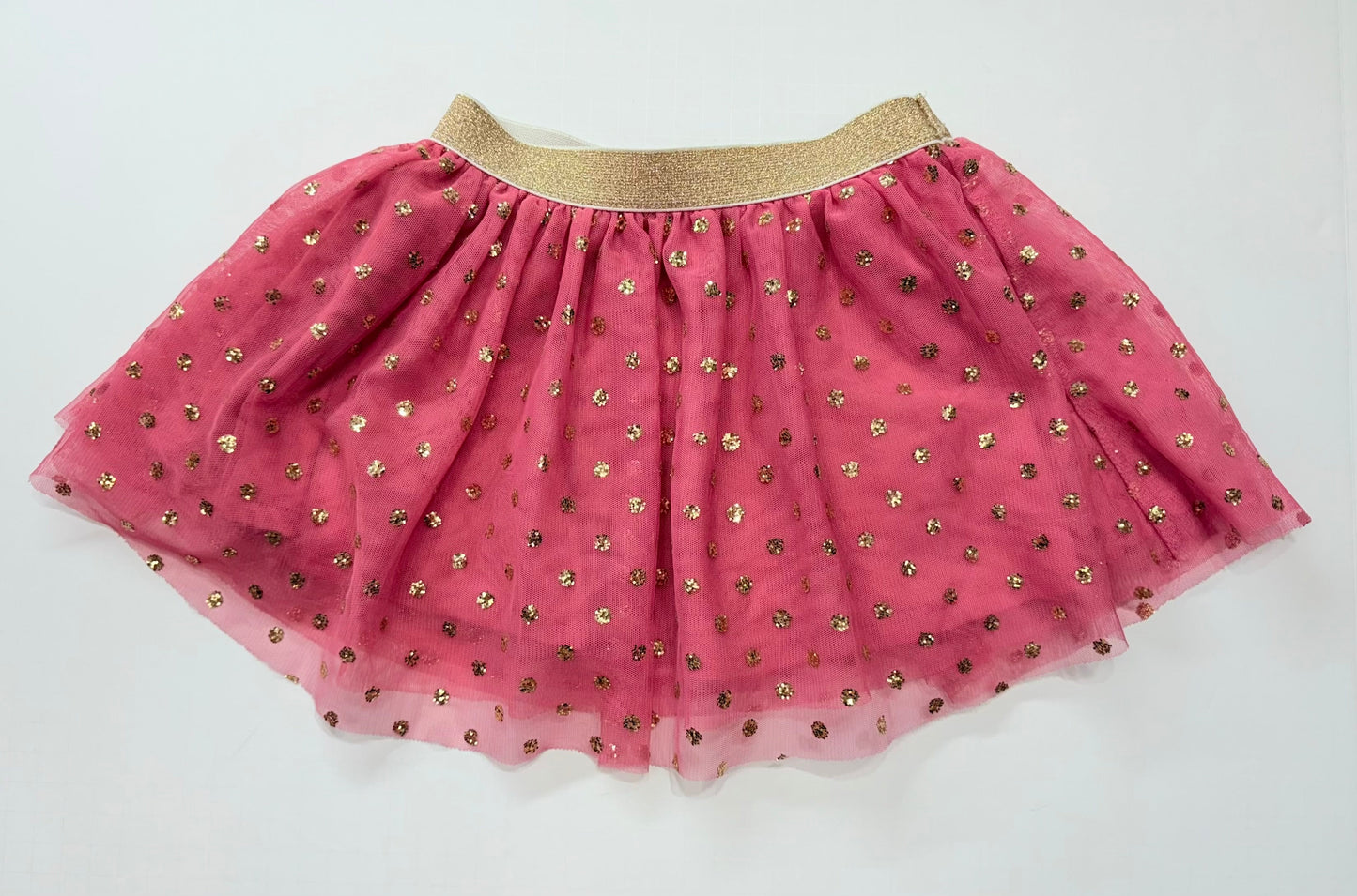 Seller 189 Girls 4T Epic Threads Hot Pink & Gold Glitter Tutu EUC