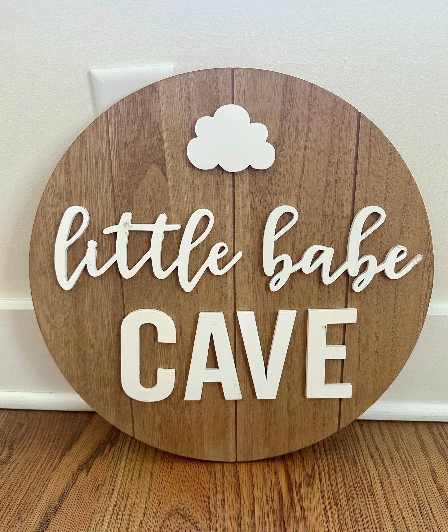 #198- Little Babe Cave Wood Wall Decor