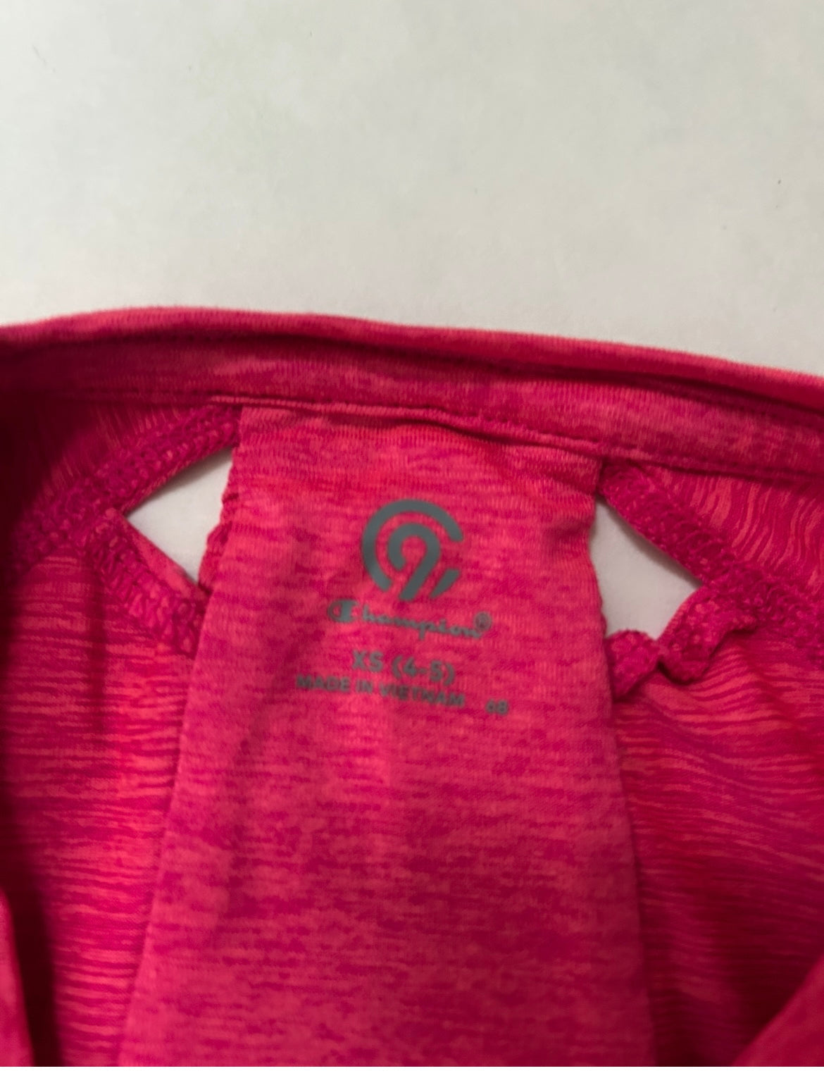 #200 Girls size XS 4/5 Champion Dry Fit pink long sleeve shirt