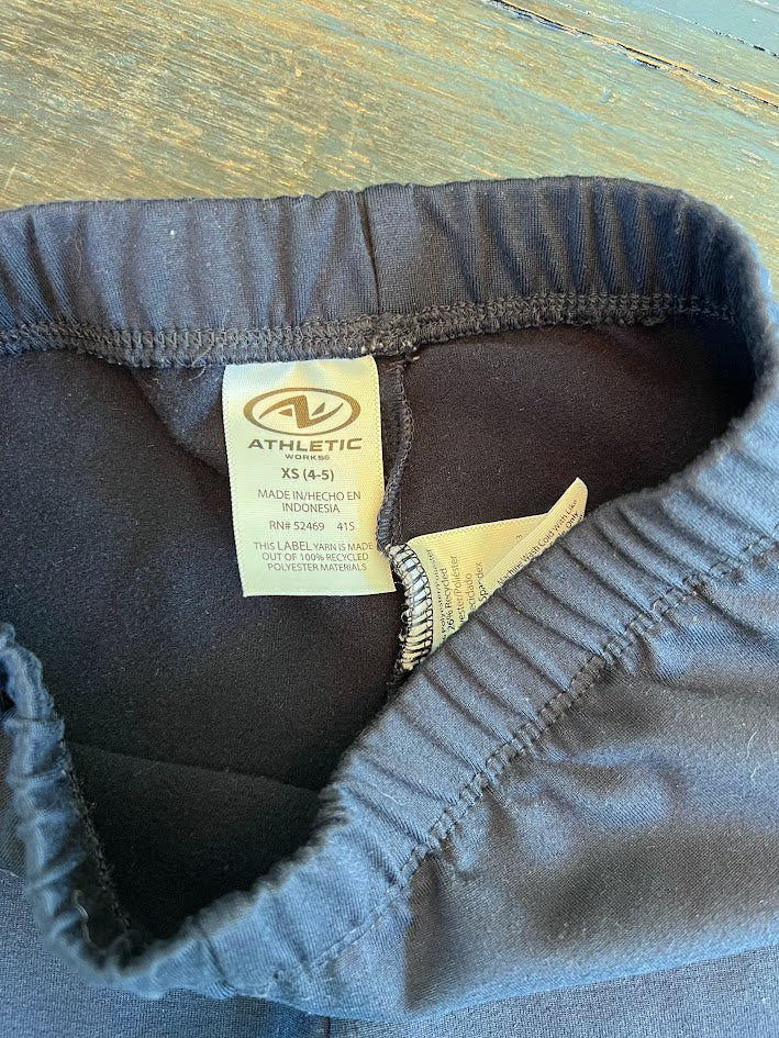 Seller #94: Toddler Girls Blue Fleece Lined Leggings, Size XS (4-5)