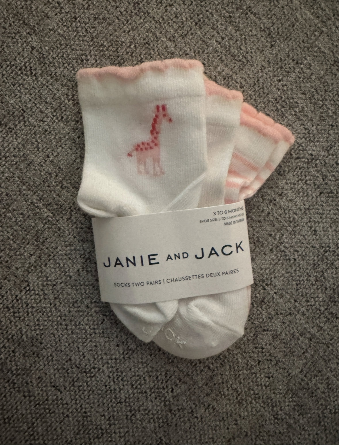 # 92 girl janie and jack newborn sock set new
