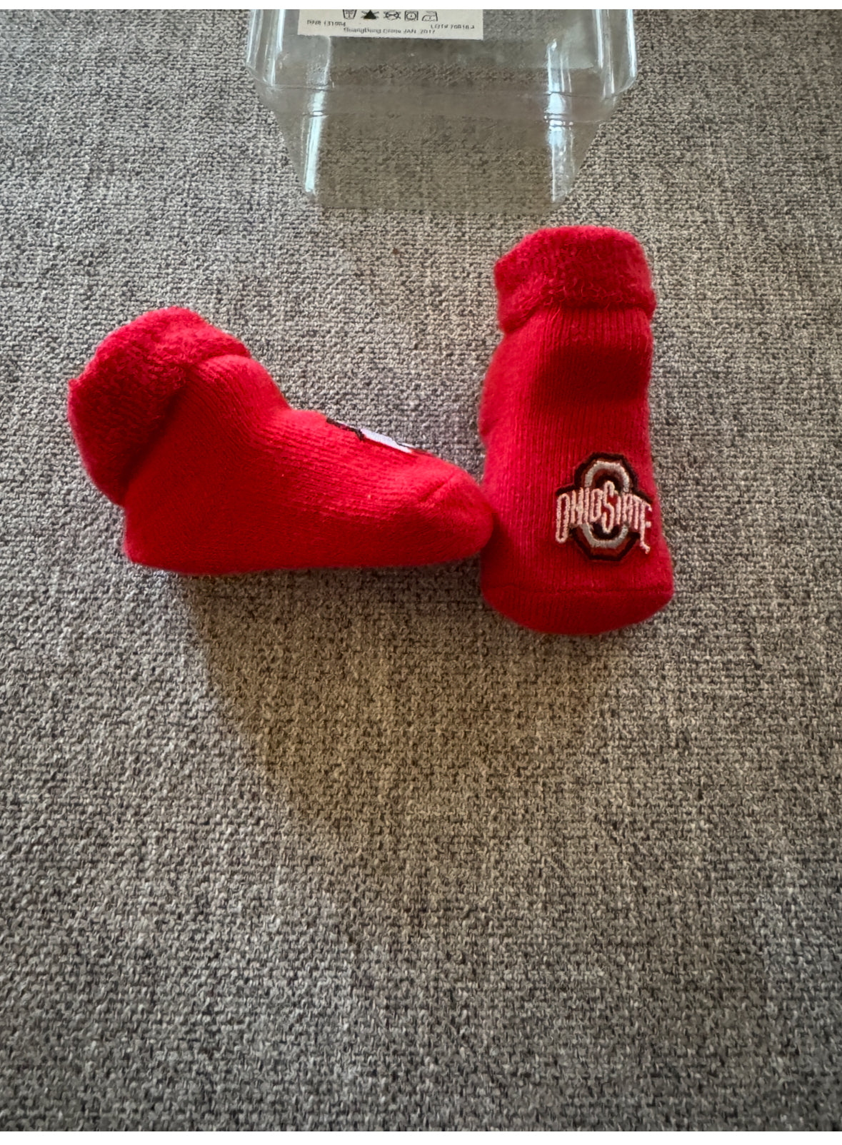 REDUCED # 92 Ohio state newborn socks. New in box