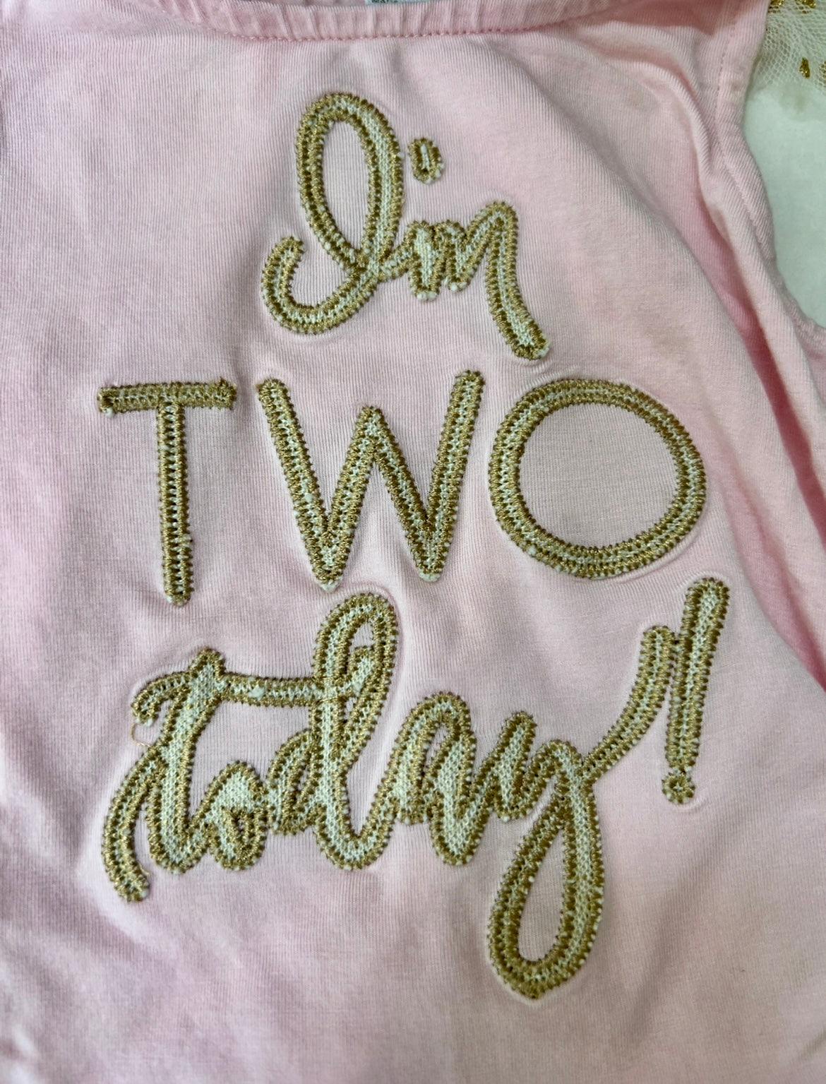 #200 Girls 2T Mudpie "I'm two today!" Birthday outfit