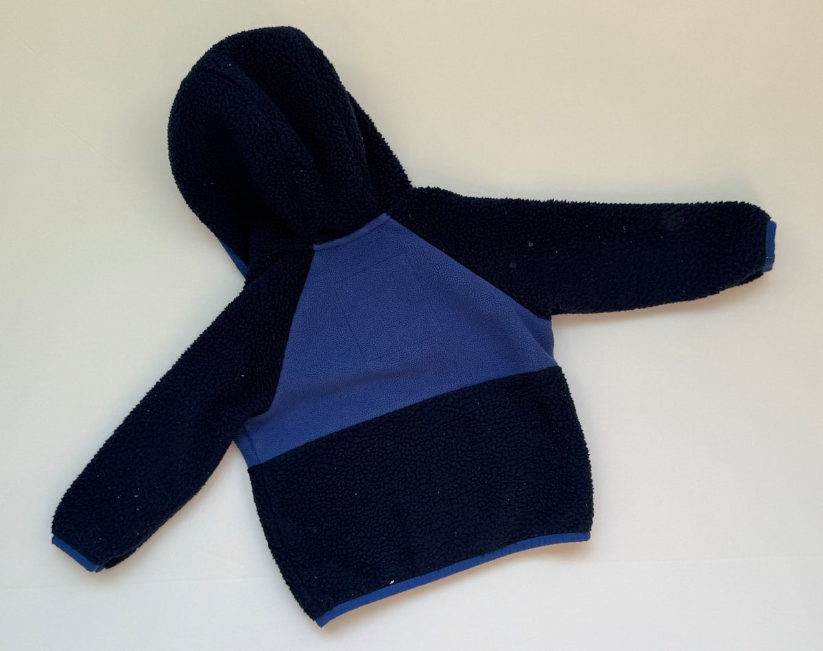 #82 Cat & Jack Blue Fleece Hooded Zip Up Gender Neutral Size 2T