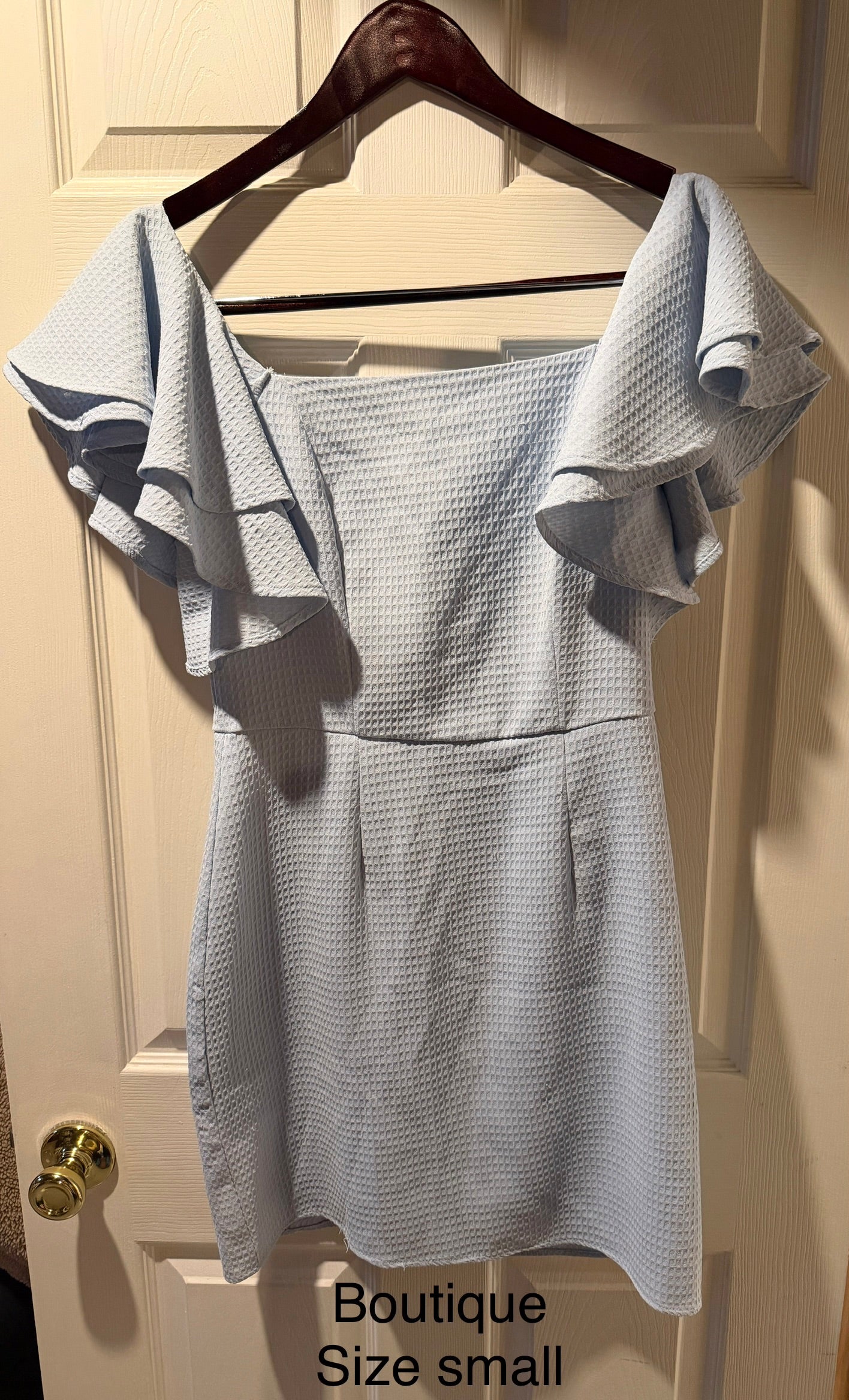 #56 REDUCED blue boutique dress women’s size small