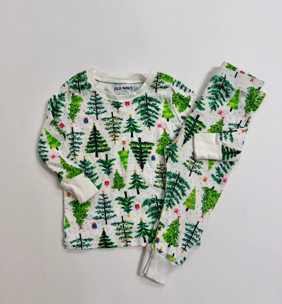 #153 Old Navy 12-18 Month Christmas Pajamas - VGUC