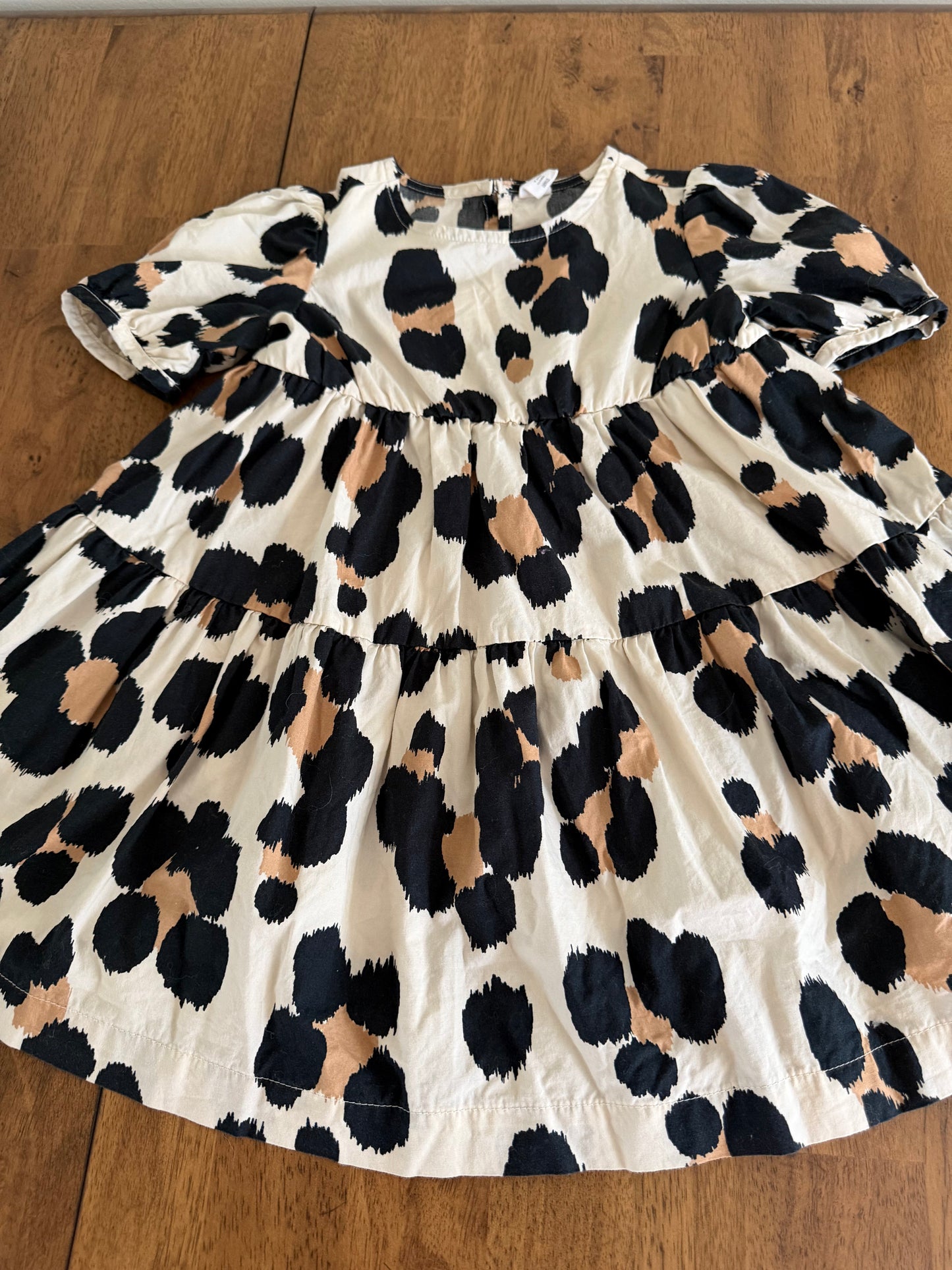 *reduced* #117, Gap tan and black print dress, VGUC